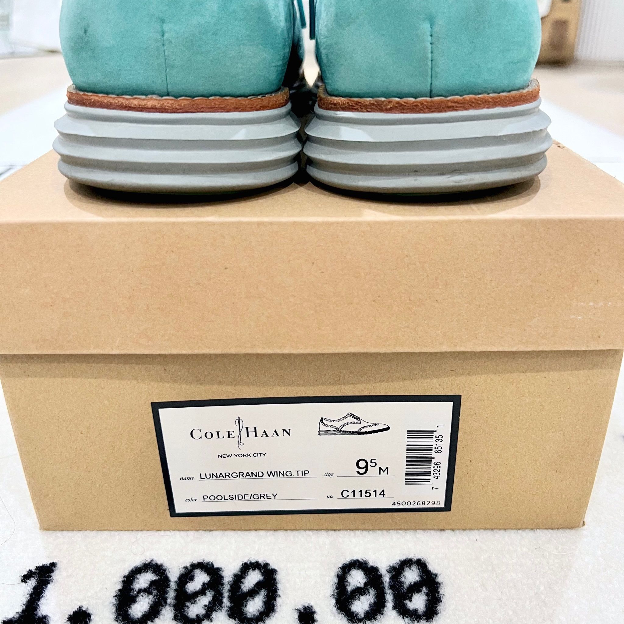 Cole Haan Vintage Cole Haan Lunargrand Wingtip Nubuck Shoes - Poolside Size US 9.5 / EU 42-43 - 5 Thumbnail