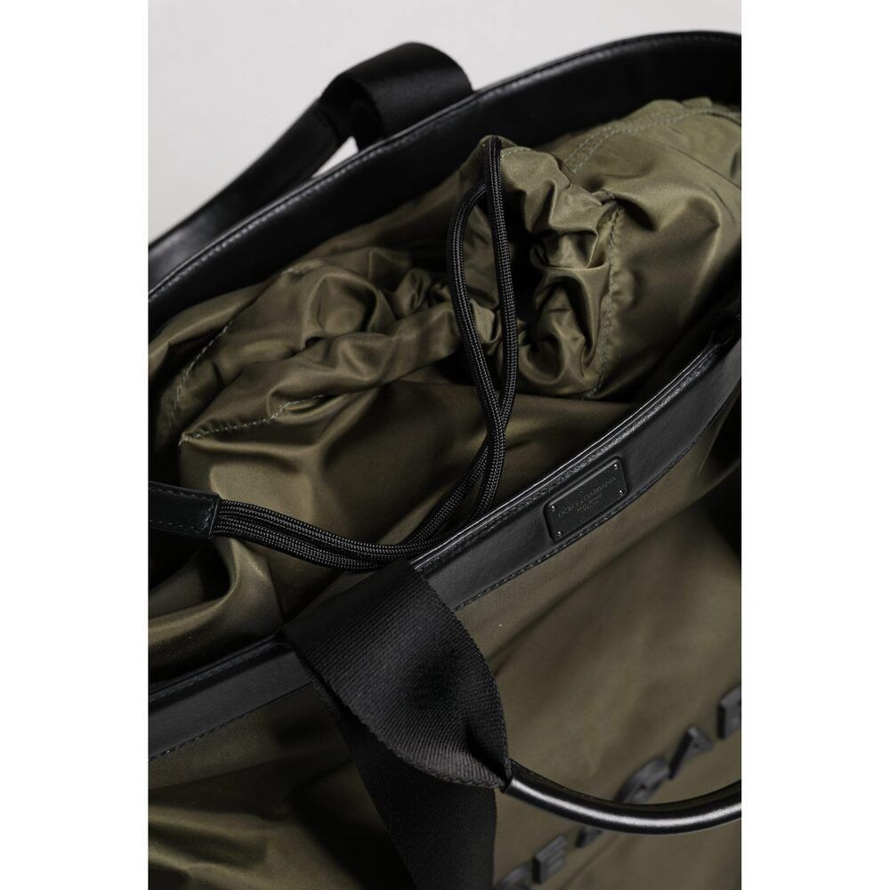 Dolce & Gabbana Dolce & Gabbana Military Green Nylon Shoulder Strap Tote Bag Size ONE SIZE - 8 Thumbnail