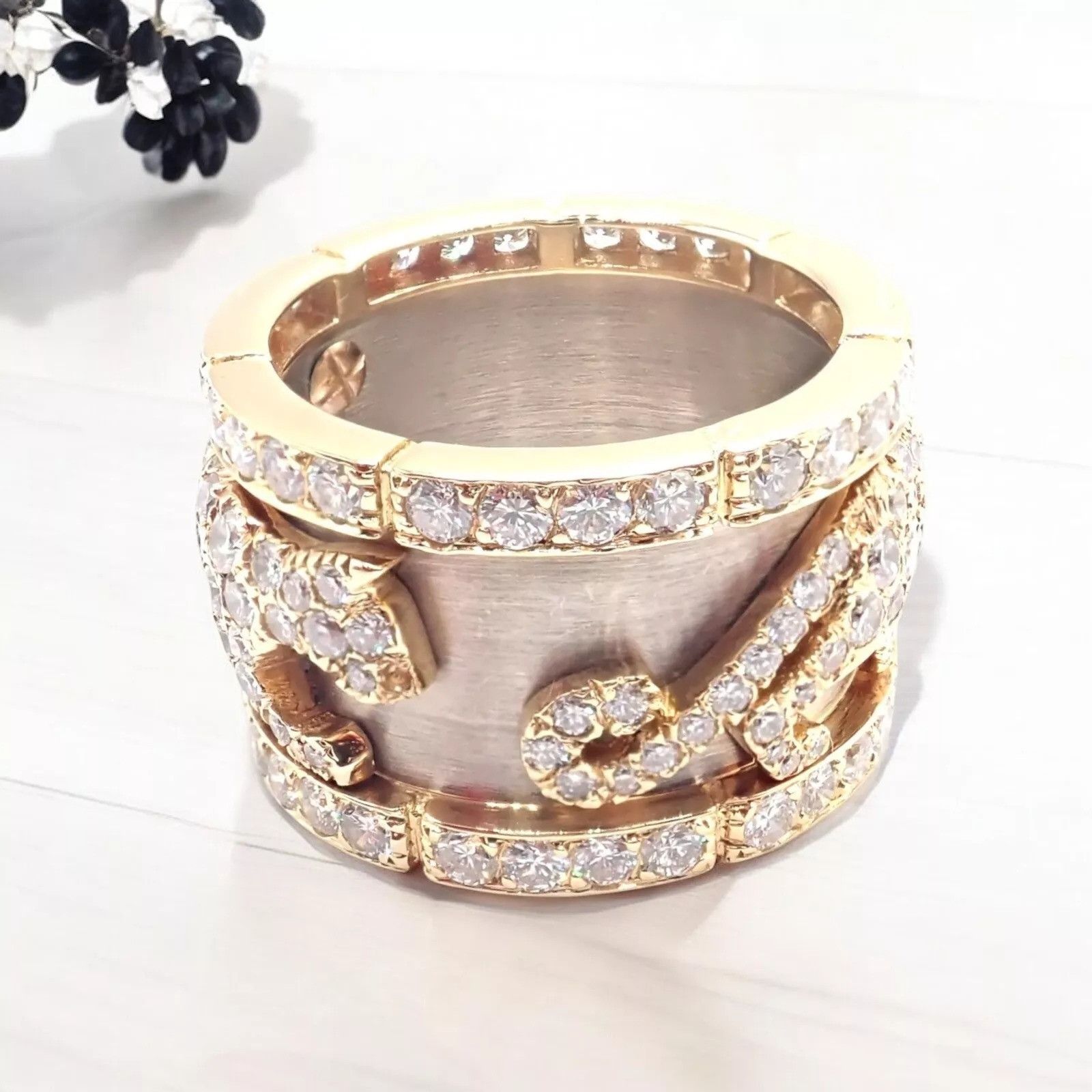 Cartier Cartier Mahango Walking Panthere 18k Diamond Band Ring Size ONE SIZE - 2 Thumbnail