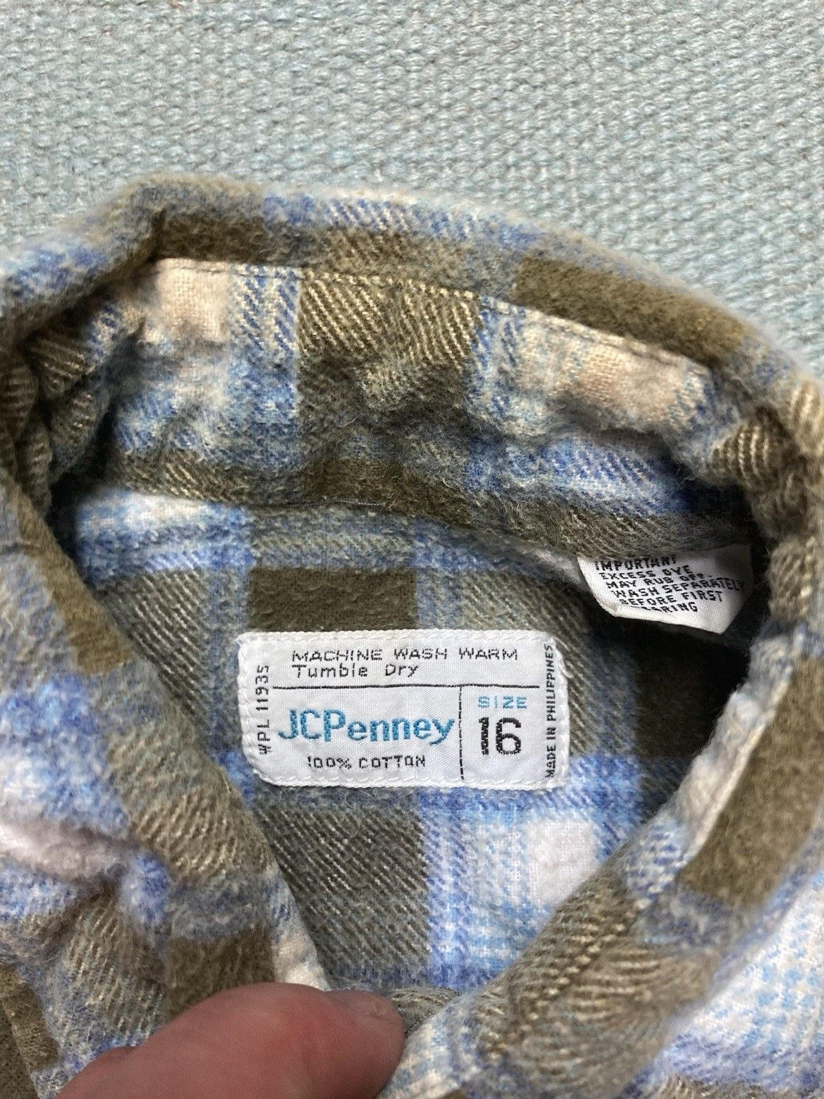 Vintage 70s flannel shirt JCPenney plaid soft boys 16 women’s small? Size S / US 4 / IT 40 - 3 Thumbnail