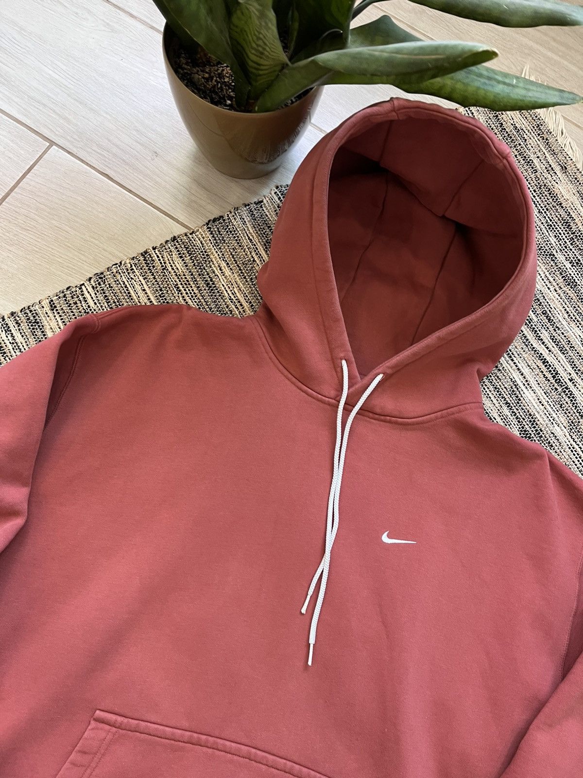 Nike × Vintage Nike Lab Fleece Hoodie Oversize Peach minimalistic logo Size US L / EU 52-54 / 3 - 4 Thumbnail