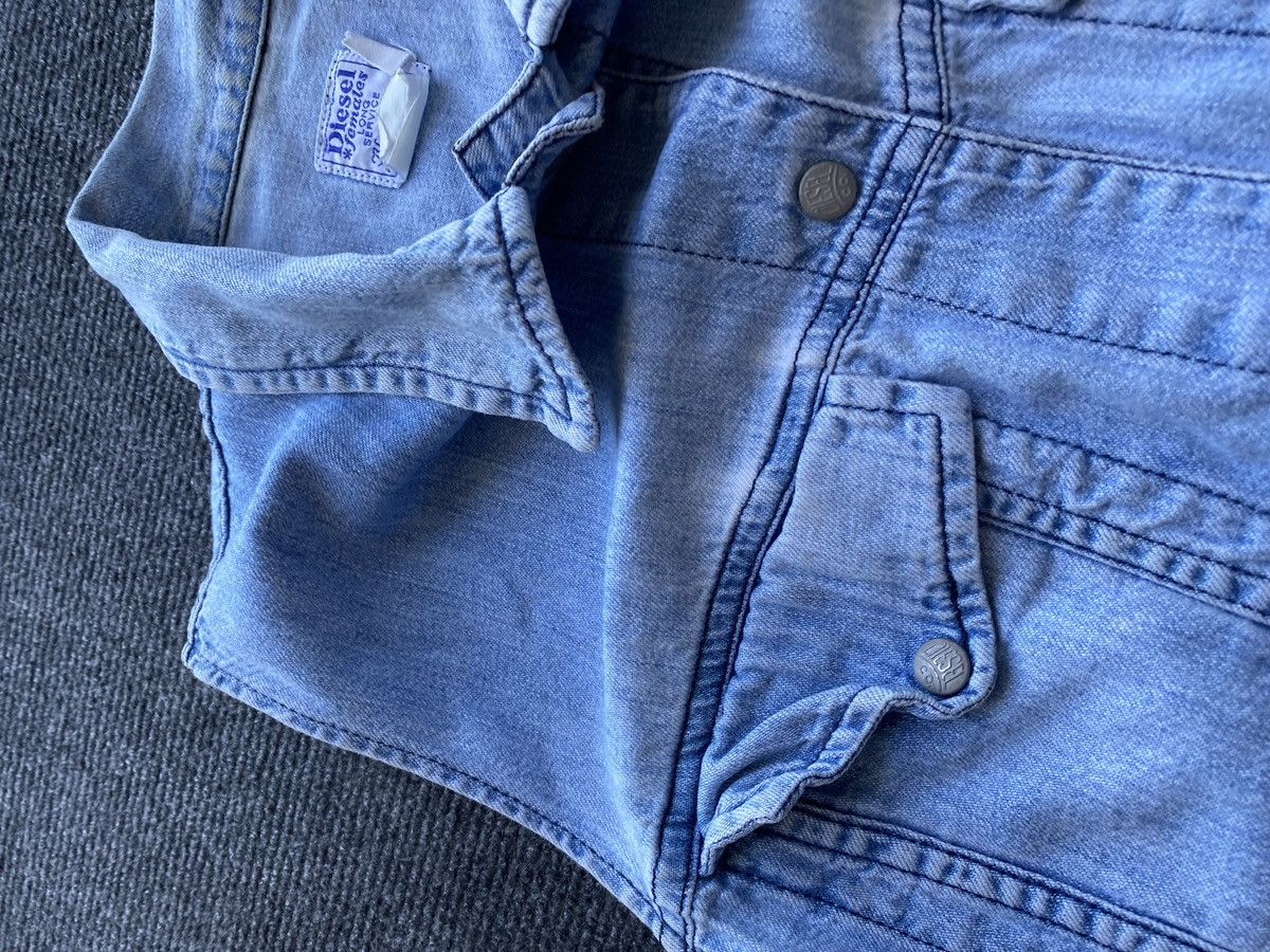 Diesel 🔥90s Diesel Tank top Shirt button up denim rare goth emo Size L / US 10 / IT 46 - 2 Thumbnail
