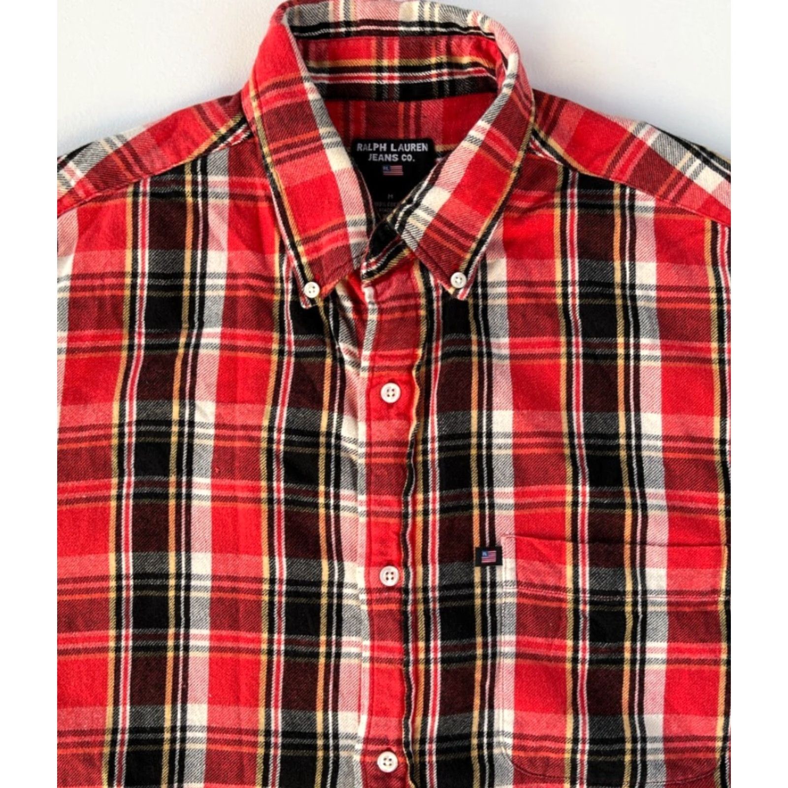 Ralph Lauren VINTAGE Ralph Lauren Jeans Co. Button-Down Shirt M Red Plaid 90s Mens Button-Down Shirt Size US M / EU 48-50 / 2 - 3 Thumbnail