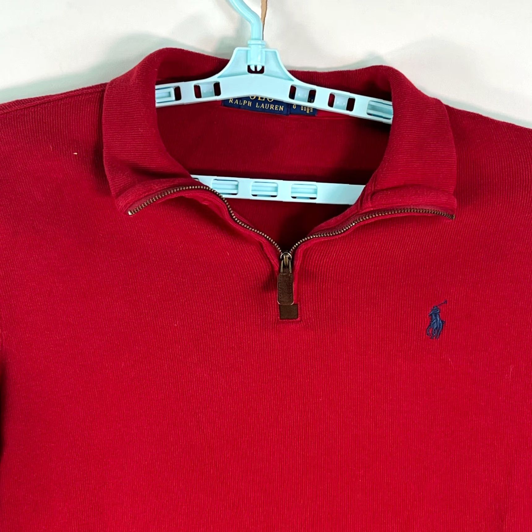 Ralph Lauren Polo Ralph Lauren Mens 1/4 Zip Collared Pullover Red Sweater Size Large Size US L / EU 52-54 / 3 - 3 Thumbnail
