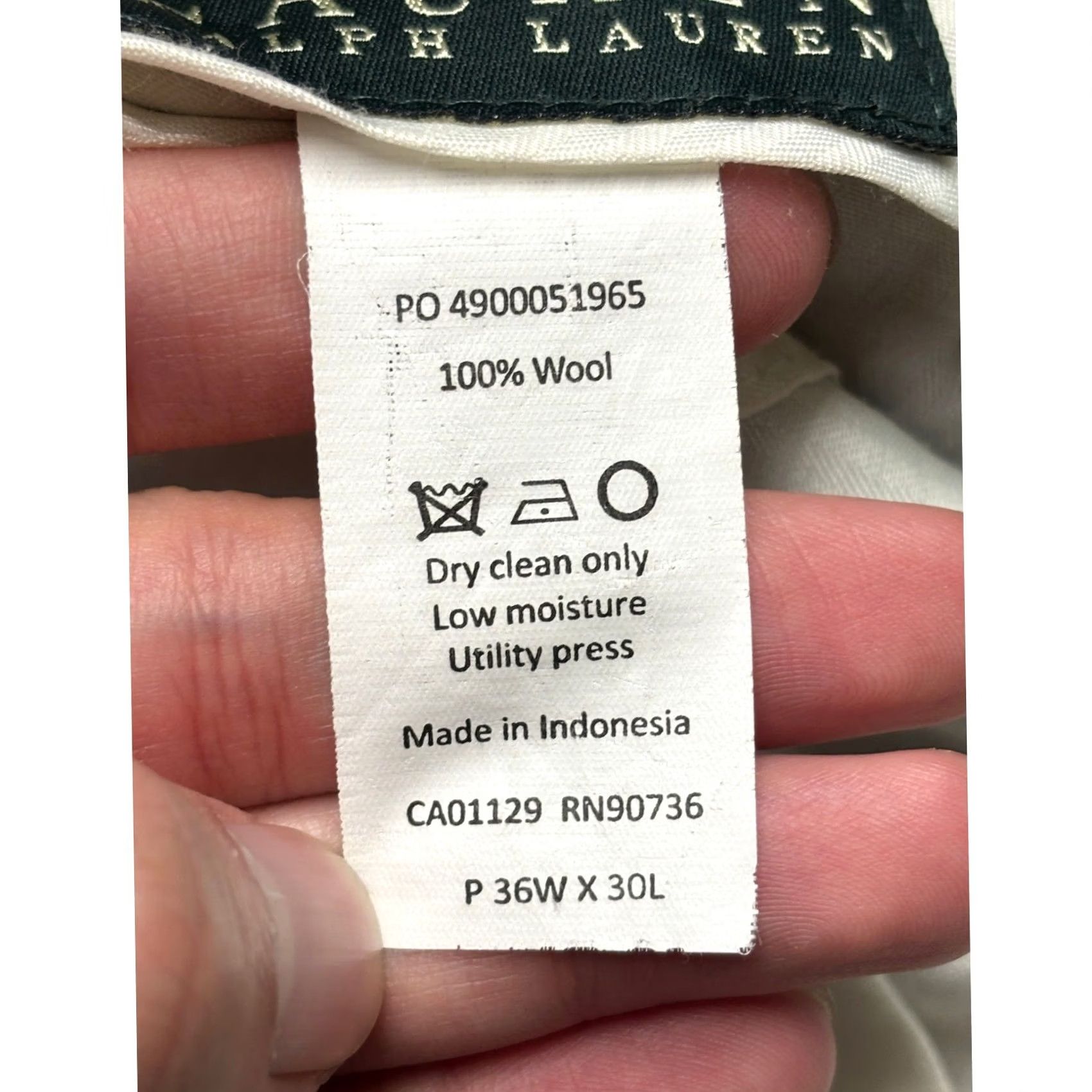 Ralph Lauren Lauren Ralph Lauren Mens Pants Wool Flat Front Plaid Charcoal Grey 36x30 Dress Formal Business 4-Pocket Classic Wool Size US 36 / EU 52 - 4 Thumbnail