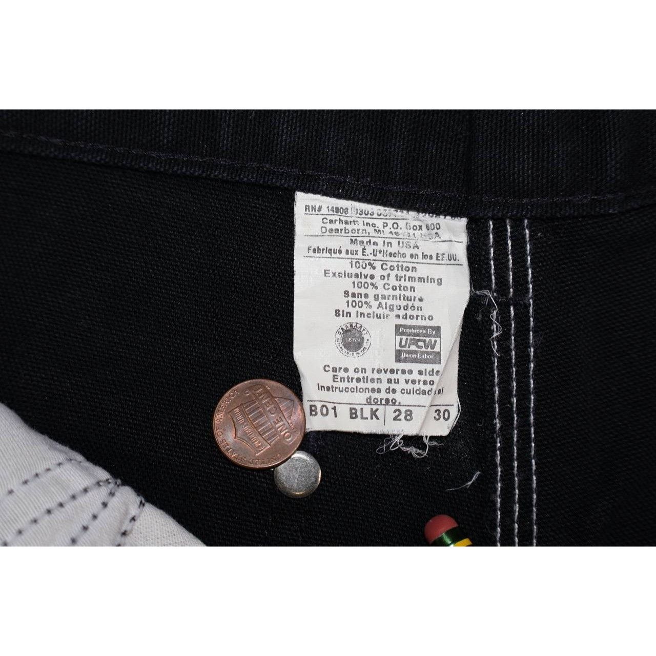 Carhartt Vintage Carhartt B01 Black Canvas Double Knee Work Pants Size US 28 / EU 44 - 3 Thumbnail