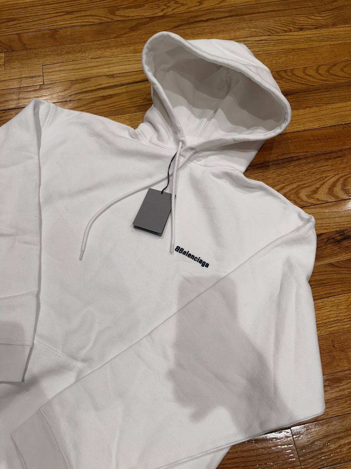 Balenciaga Balenciaga Logo Hoodie White Size US M / EU 48-50 / 2 - 1 Thumbnail