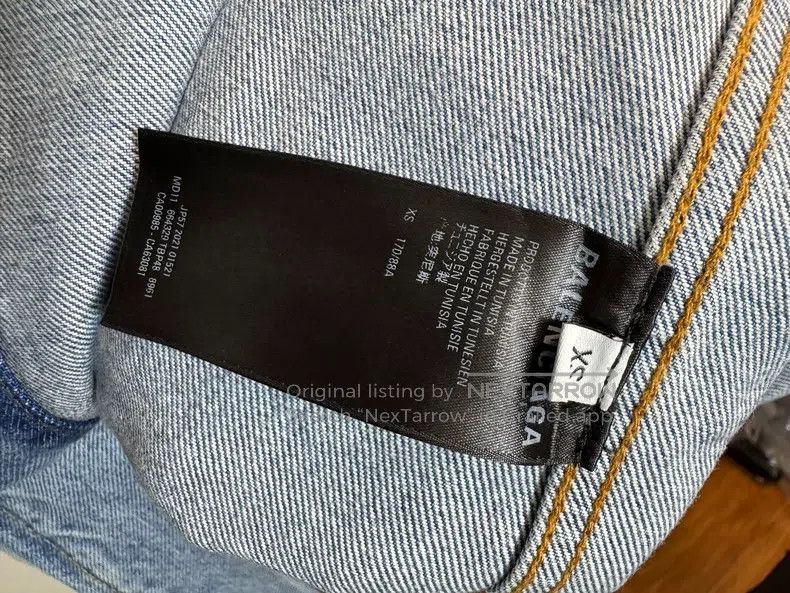 Balenciaga Balenciaga Waterfall Blue Denim Jacket Size US XS / EU 42 / 0 - 4 Thumbnail