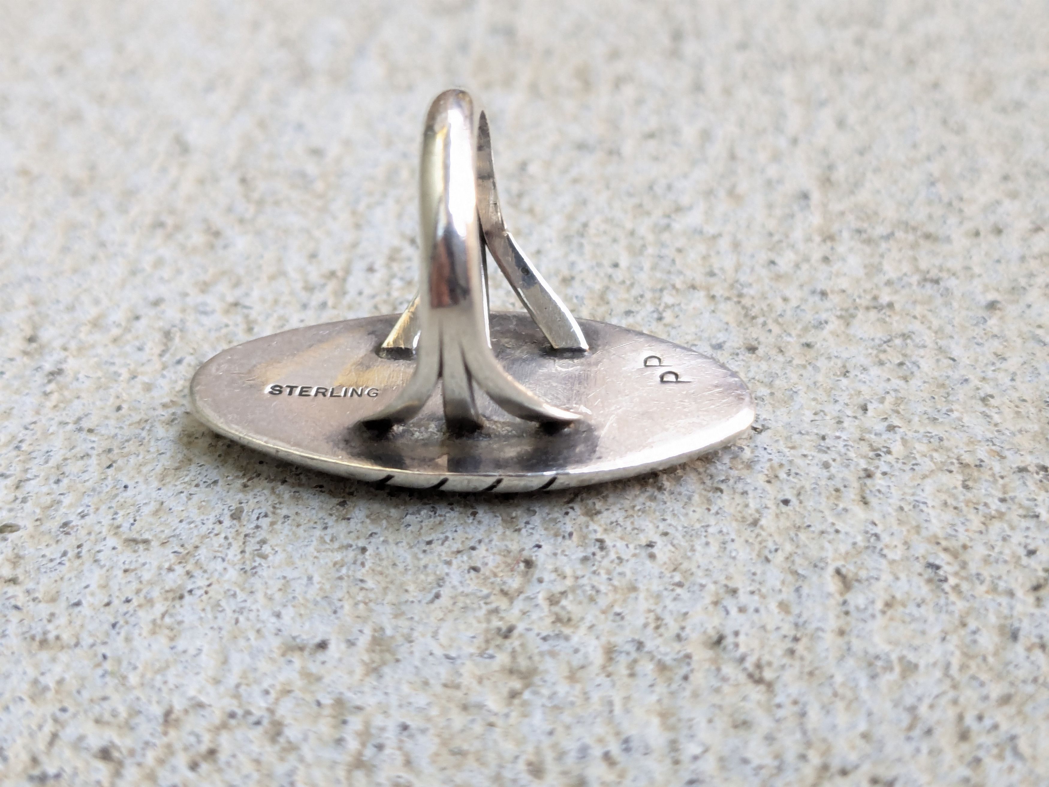 Jewelry × Vintage Vintage Patricia Platero Sterling Silver Ring Mother Pearl Size ONE SIZE - 7 Thumbnail