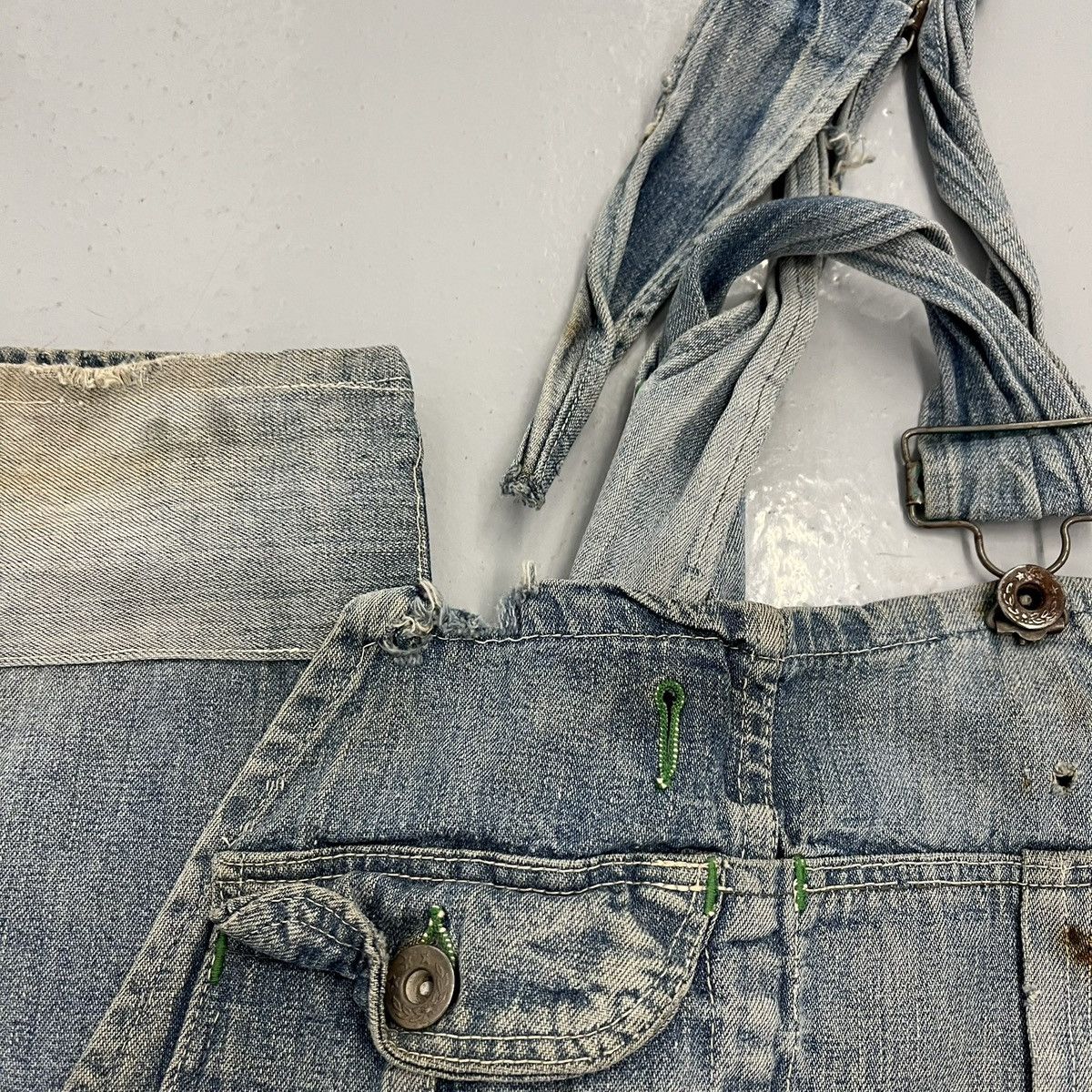Other Vintage 40s Jack Rabbit WW2 Sanforized Denim Overalls 30x30 Size US 30 / EU 46 - 3 Thumbnail