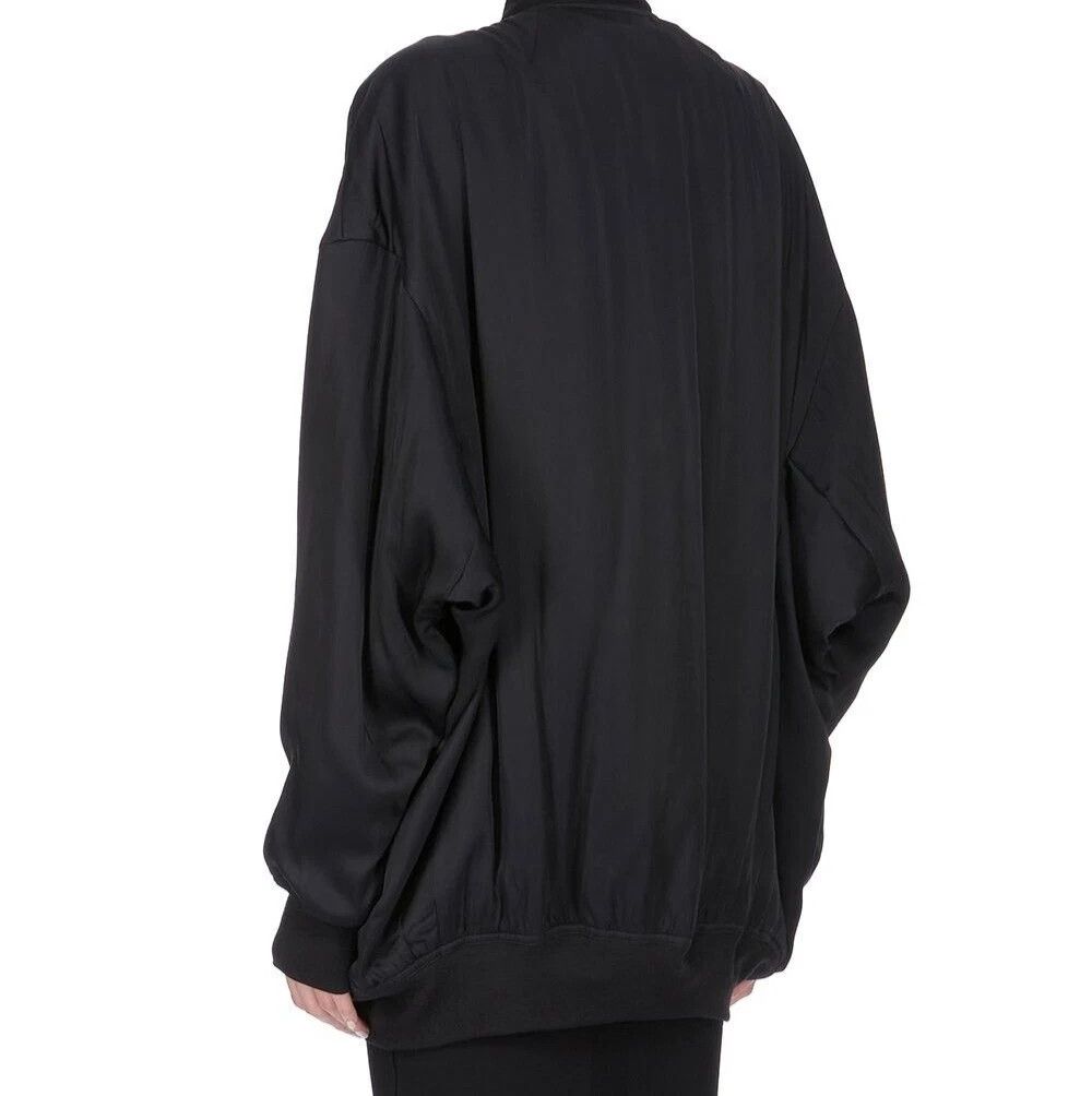 Rick Owens RICK OWENS Peter Flight BLK Washed Charmeuse Jacket New Size ONE SIZE - 3 Thumbnail