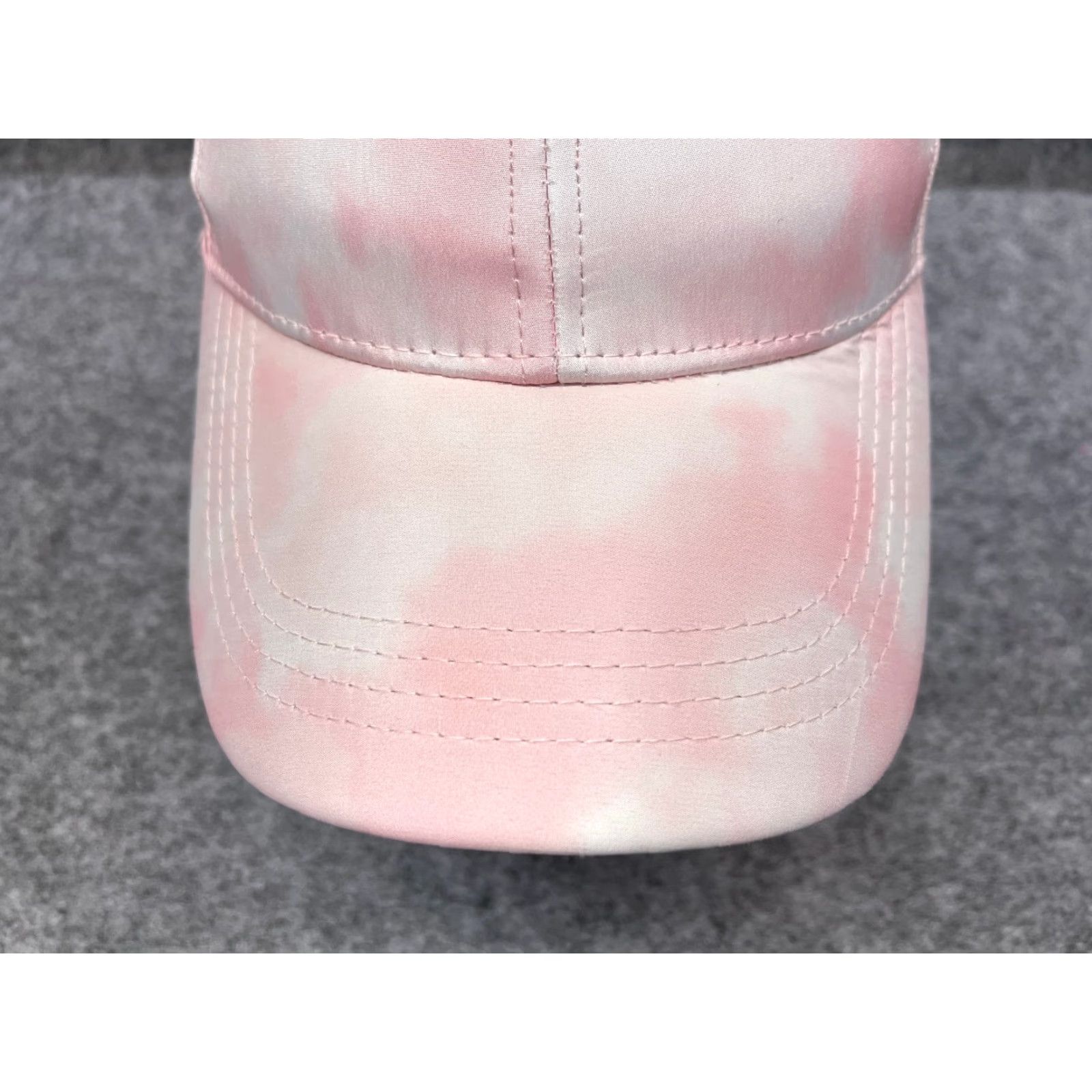 Pinko Strap Back Hat Womens Medium Pink Tie Dye 100% Polyester Ponytail Hole Cap Size ONE SIZE - 3 Thumbnail