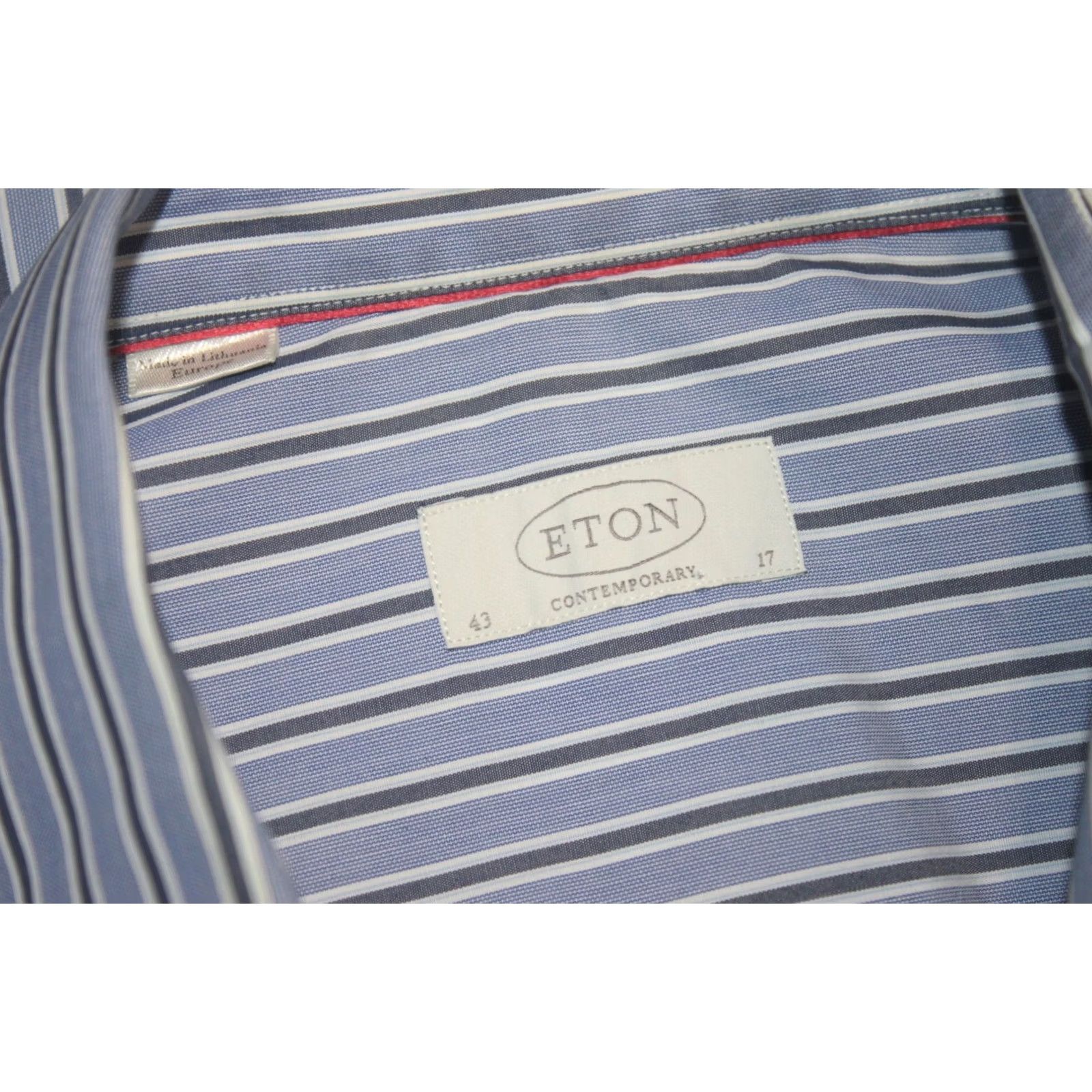 Eton Eton Mens Contemporary shirt Check Dress Shirt 43 17 Blue Regular Size 43, 17 Mens, 100% cotton, Vintage? Size US XL / EU 56 / 4 - 5 Thumbnail