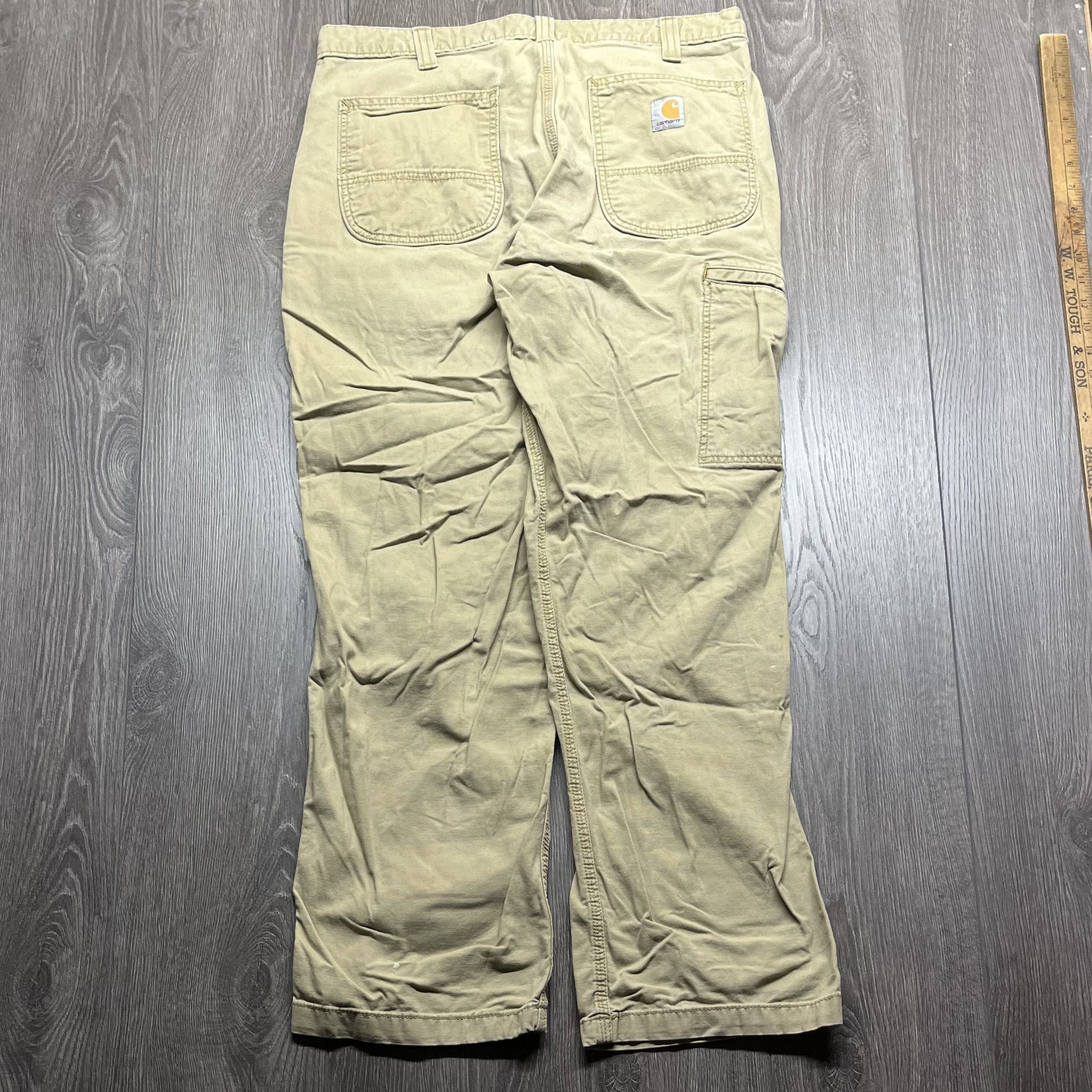 Carhartt × Vintage Vintage Carhartt Workwear Canvas 36 32 Tan Pants Size US 36 / EU 52 - 2 Thumbnail