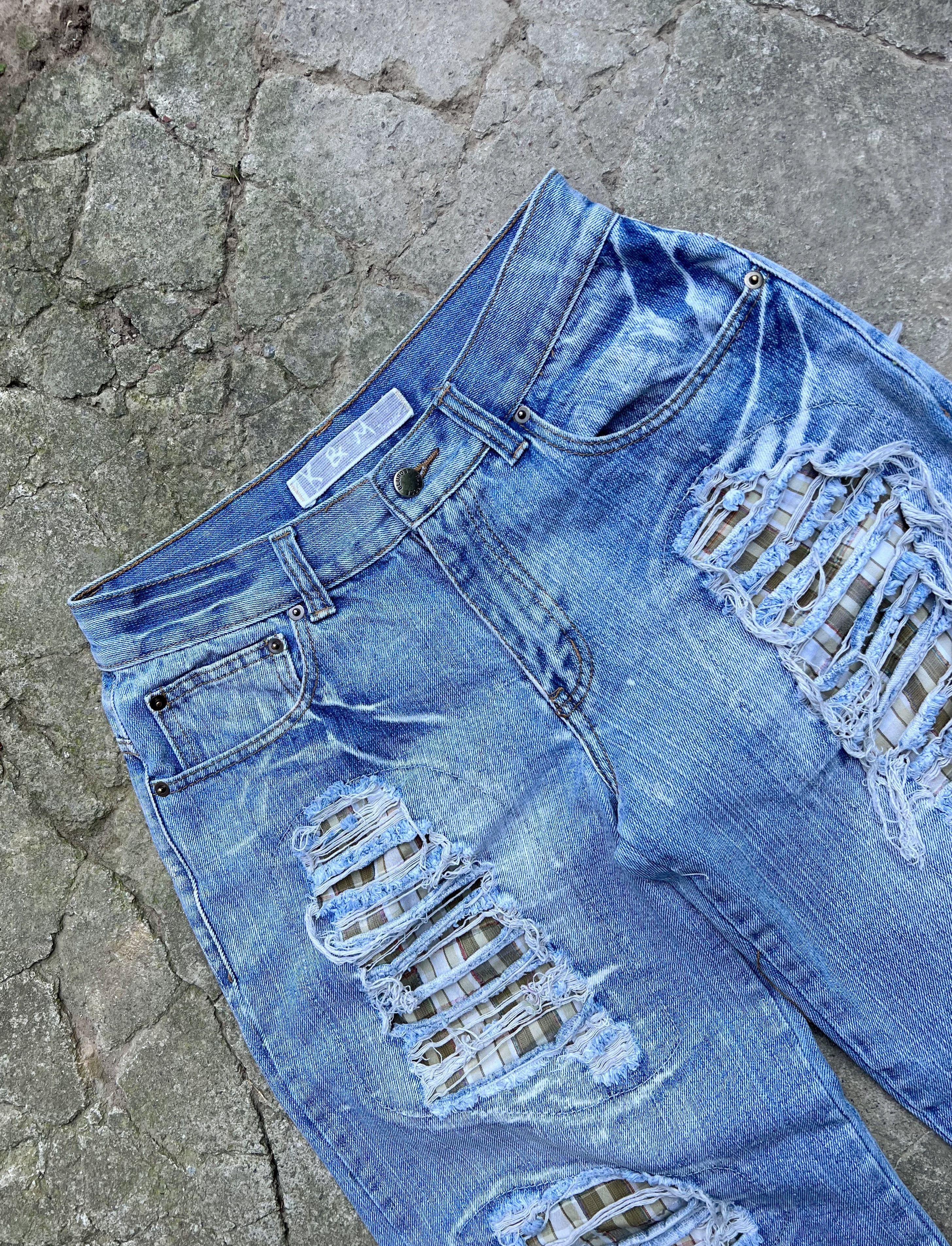 Japanese Brand 🥶Y2K Vintage Ripped Distressed Thrashed Denim Long Shorts Size US 30 / EU 46 - 9 Thumbnail