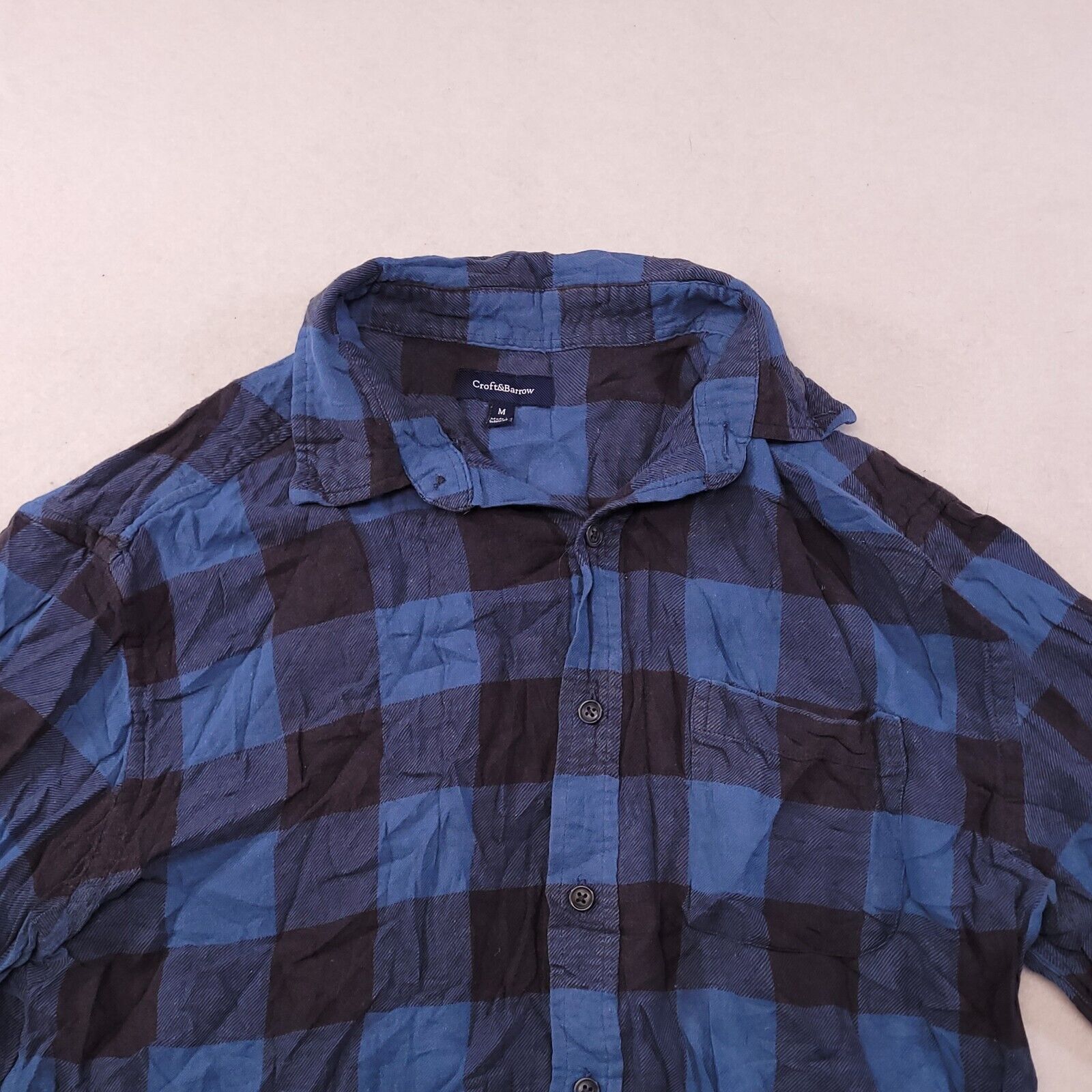 Croft & Barrow Croft & Barrow Buffalo Check Flannel Shirt Mens Size M Blue Size US M / EU 48-50 / 2 - 1 Thumbnail