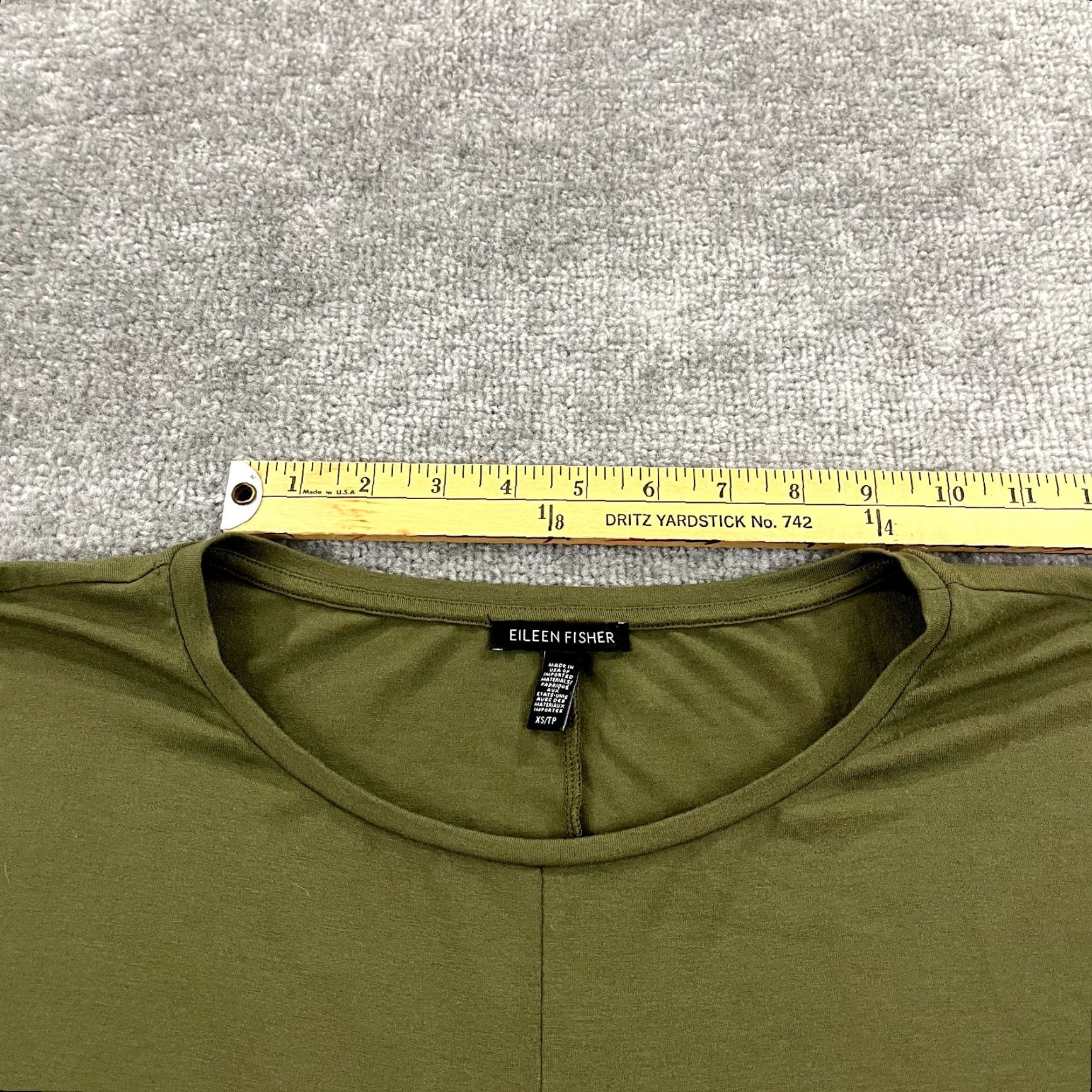 Eileen Fisher EILEEN FISHER Shirt Womens XS Green Oversized Sleeveless Blouse Top Viscose Size XS / US 0-2 / IT 36-38 - 5 Thumbnail