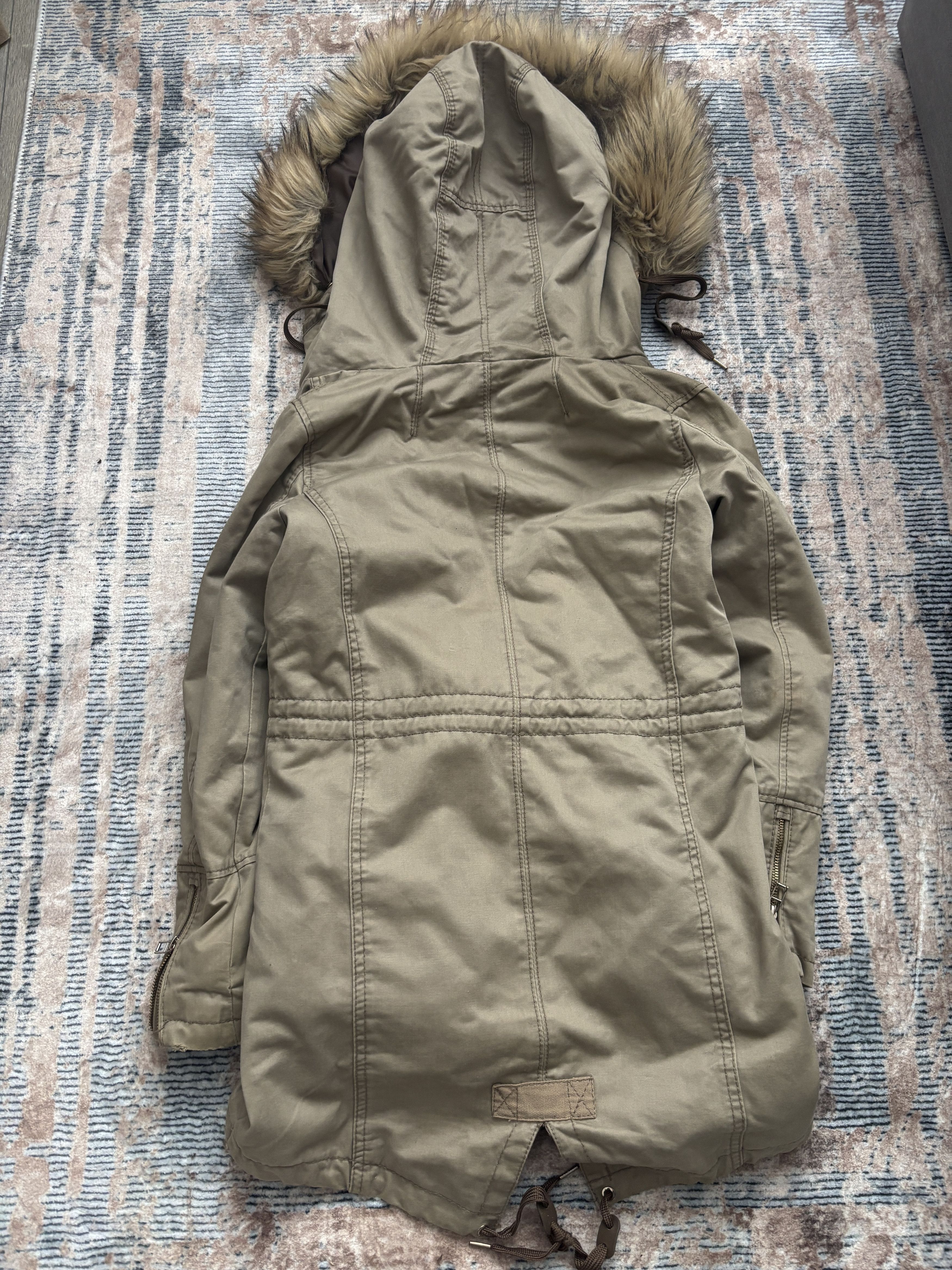 If Six Was Nine Vintage Khaki Parka Jacket Fur Hood Military Style Size XS Size XS / US 0-2 / IT 36-38 - 7 Thumbnail