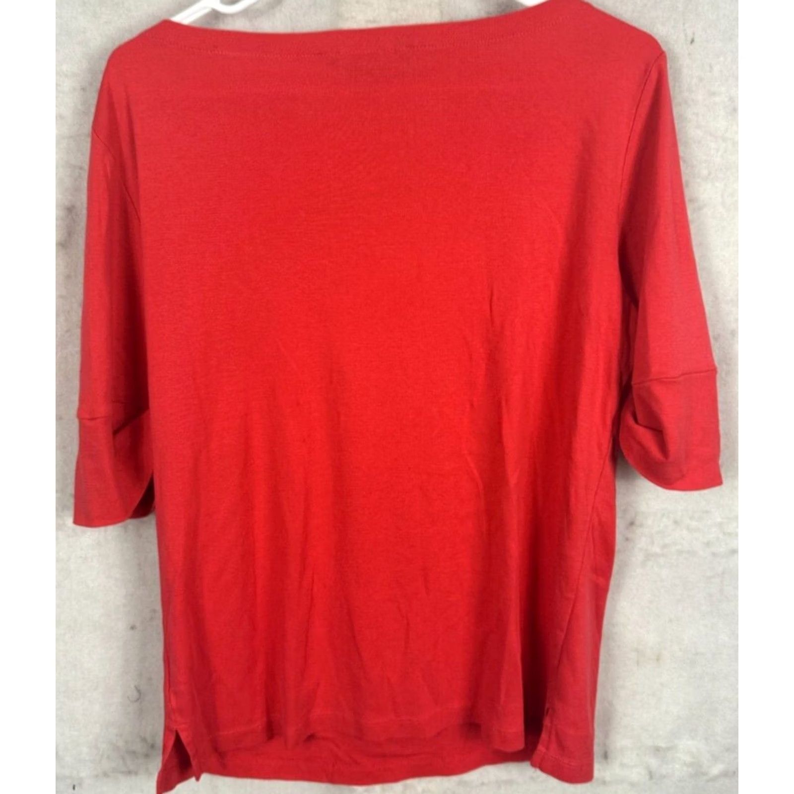 Ralph Lauren VINTAGE Lauren Ralph Lauren Green Label Casual Top Shirt Zip Women Large Short Sleeve Coral Size L / US 10 / IT 46 - 5 Thumbnail