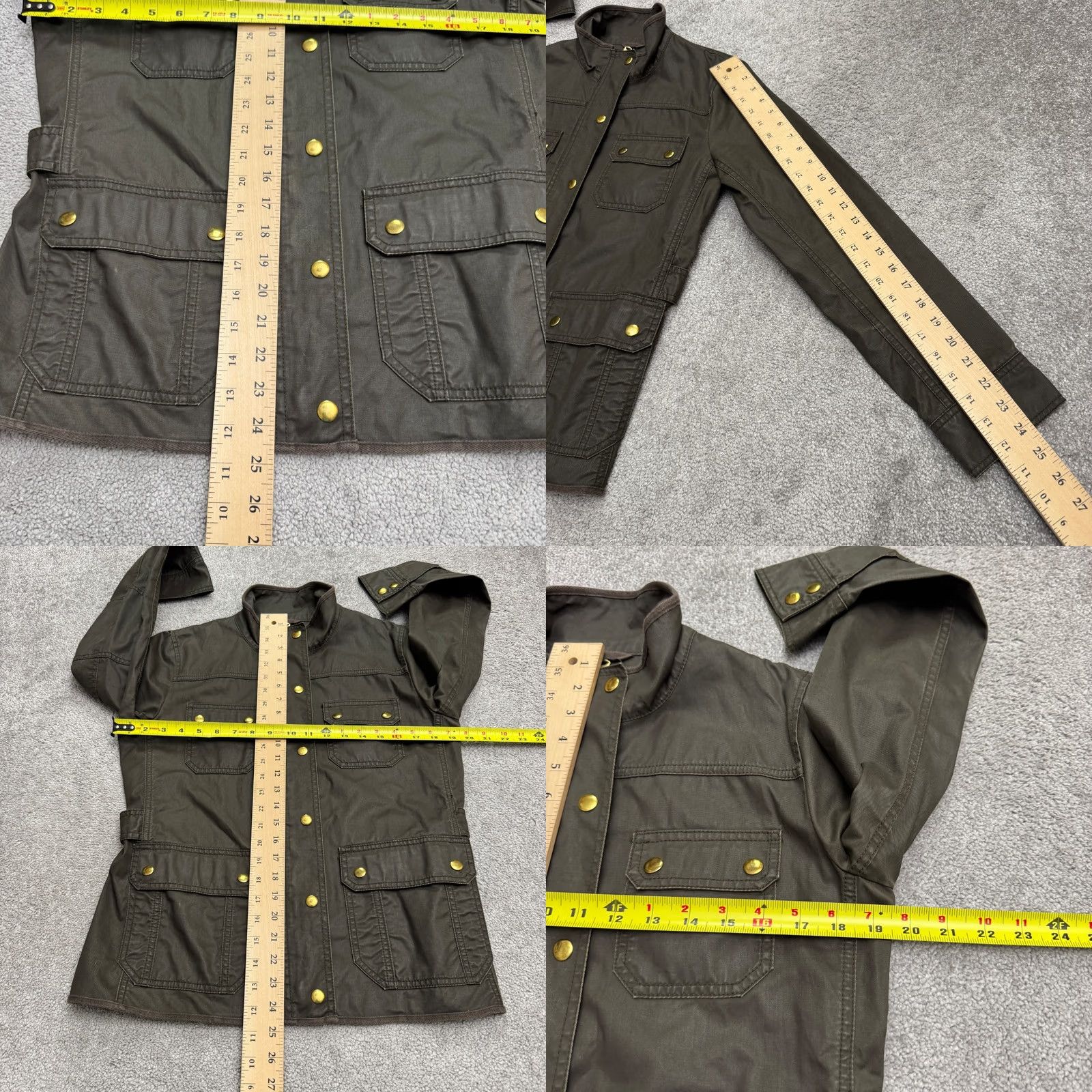 J.Crew J.CREW Parka Jacket Womens Small Green Cotton Snap Casual Field Utility Size S / US 4 / IT 40 - 9 Thumbnail