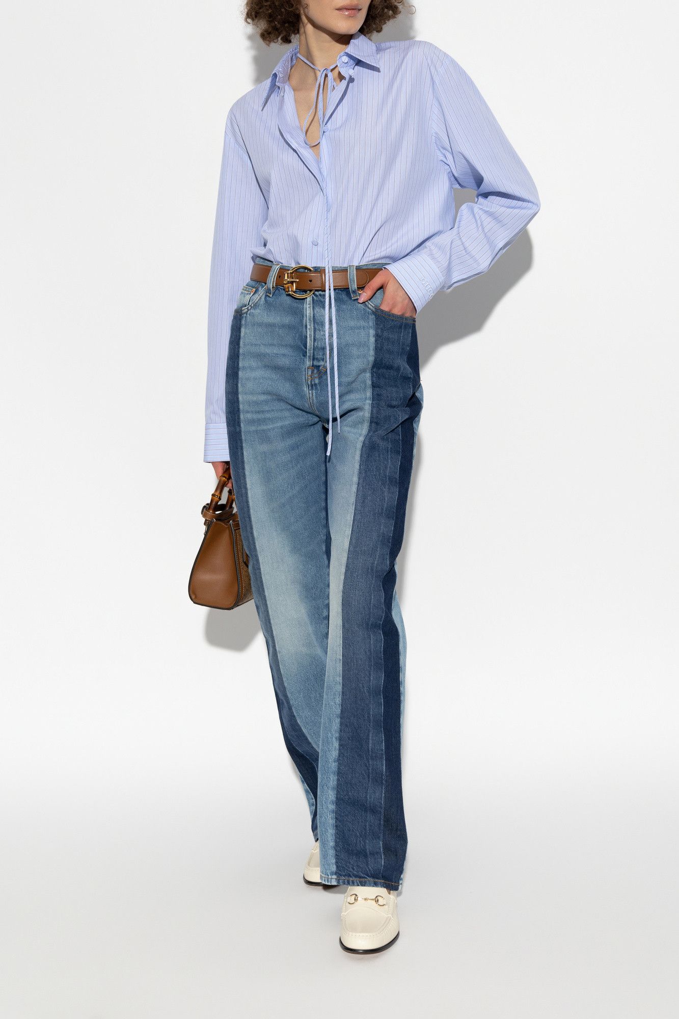 Gucci o1la5ras0526 Baggy Denim Pant With Petite Fit in Blue Size 27" / US 4 / IT 40 - 2 Thumbnail