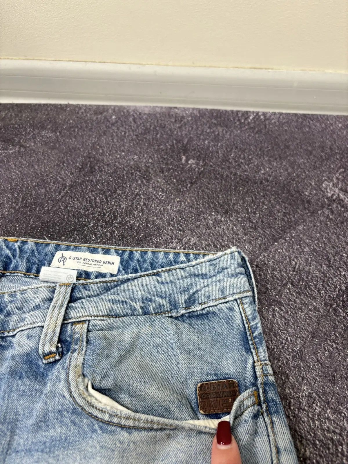 G-Star × Vintage Vintage G-Star Raw ARC 3D Restored Denim Japanese Jeans Size US 32 / EU 48 - 12 Thumbnail