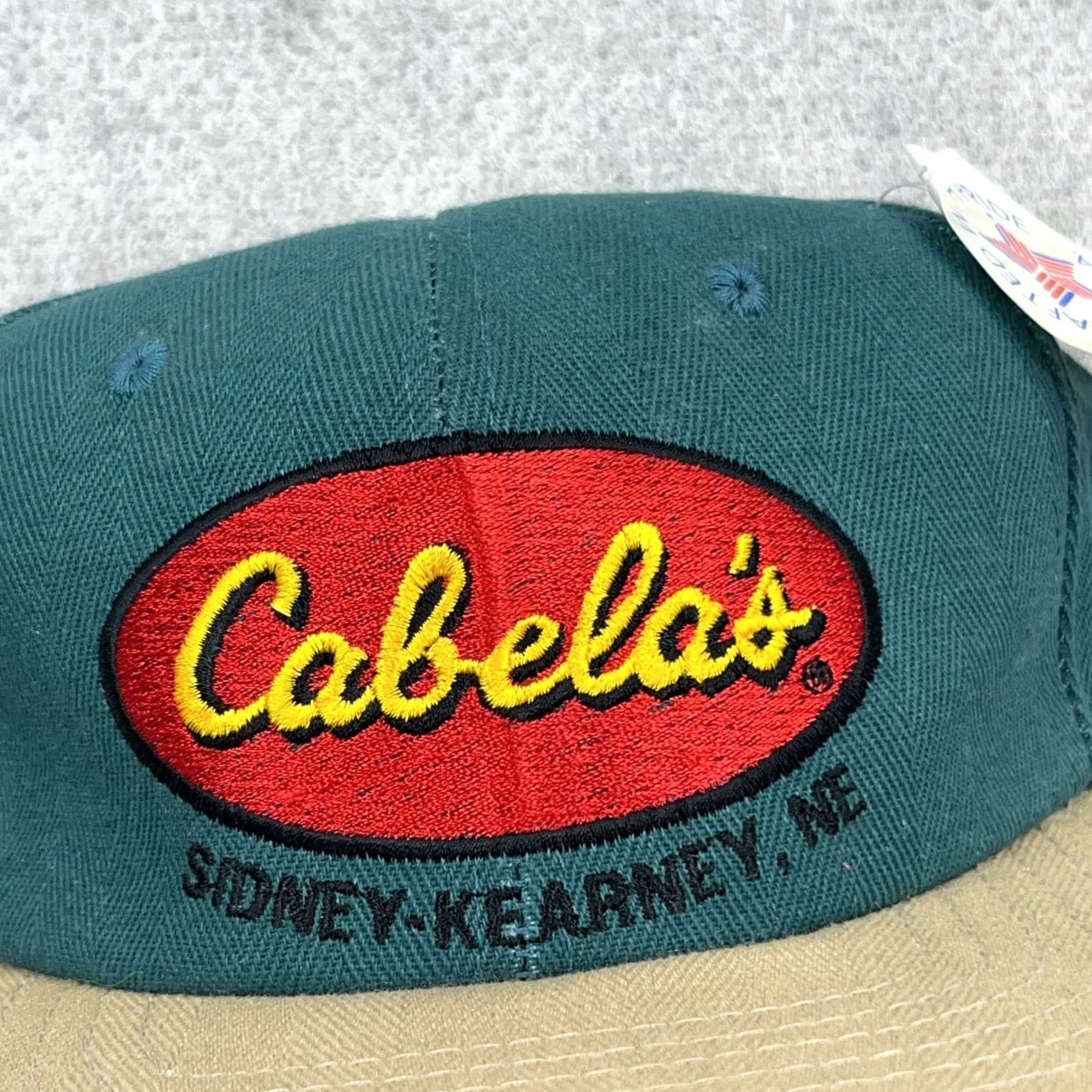 Vintage VINTAGE Cabela's Hat Cap Strap Back Green Made In USA Outdoors Adult Hat Green One Size Adjustable Casual Outdoor USA 80s 90s Logo Mens Size ONE SIZE - 2 Thumbnail
