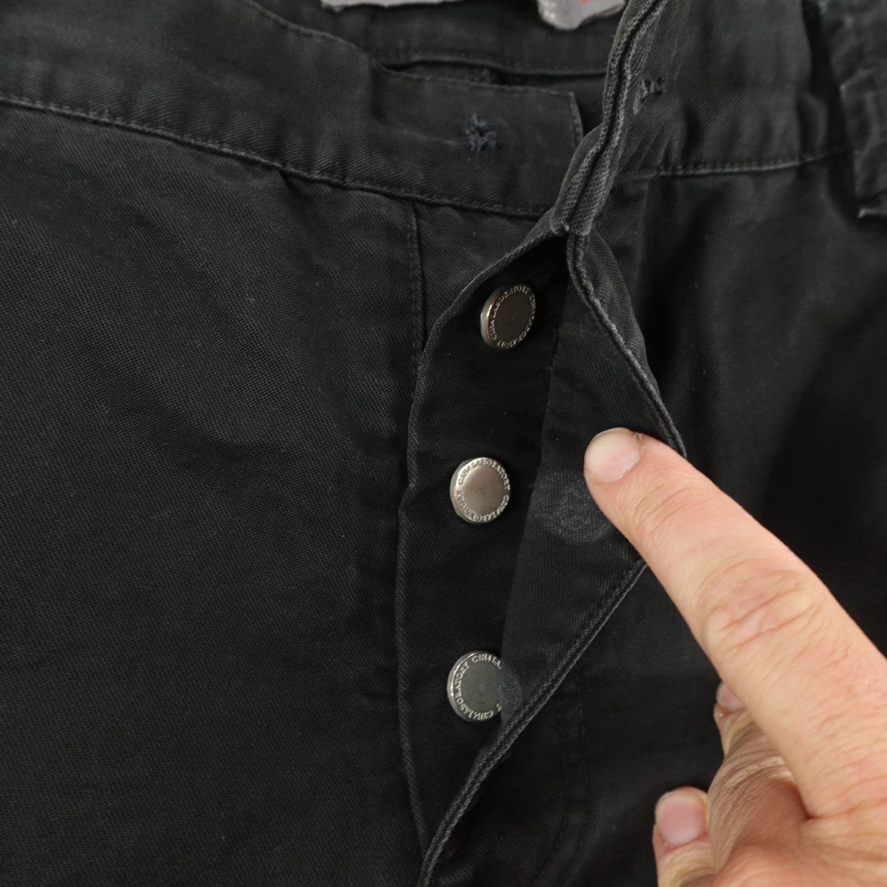 Vintage C2H4 Pants Mens 32 Slim Cargo Techwear Button Fly Black 2017 Punk Gothic Tapered Utility Pockets Cam Canvas Size US 32 / EU 48 - 6 Thumbnail