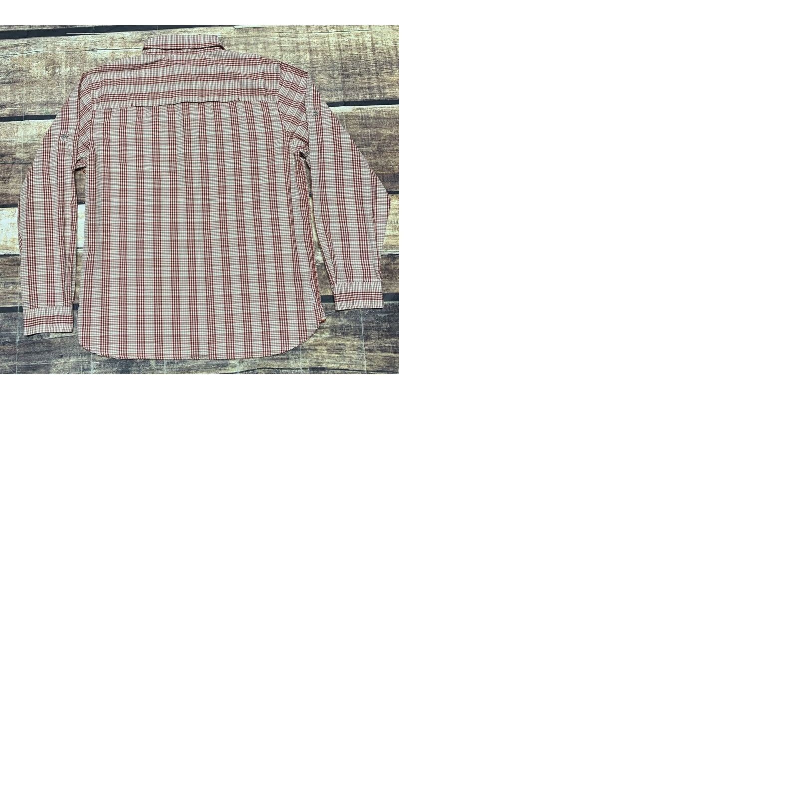 Merrell MERRILL Shirt Men’s LARGE Long Sleeve Button Front OPTI-WICK RUST TAN PLAID EUC Size US L / EU 52-54 / 3 - 9 Thumbnail