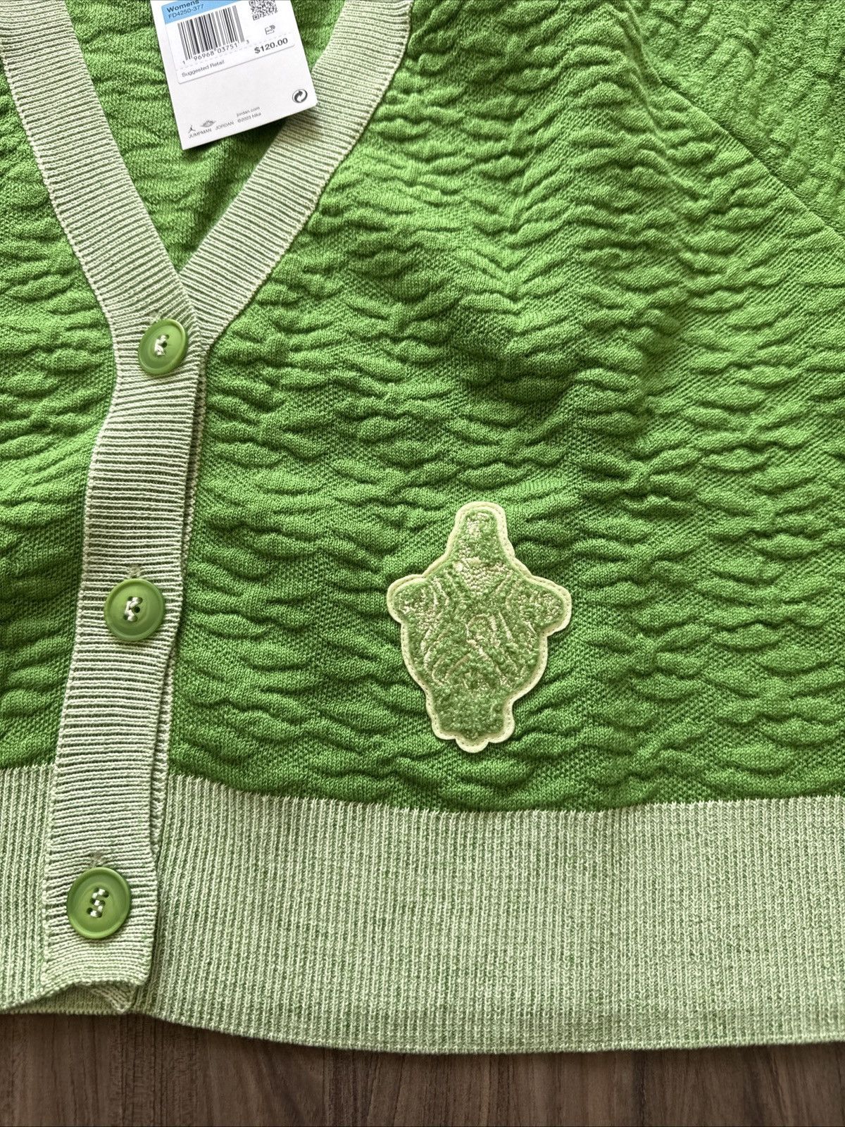Nike × Union LA Jordan x Union Bephies Beauty Supply Cardigan Green - Size M Size M / US 6-8 / IT 42-44 - 5 Thumbnail