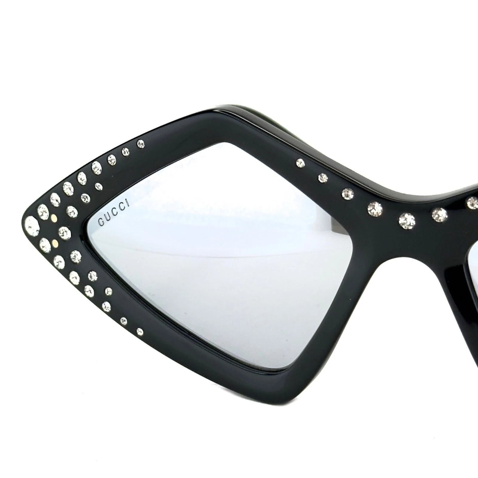 Gucci GUCCI GG0496S Hollywood 0496 Black Fashion Sunglasses 004 Size ONE SIZE - 6 Thumbnail