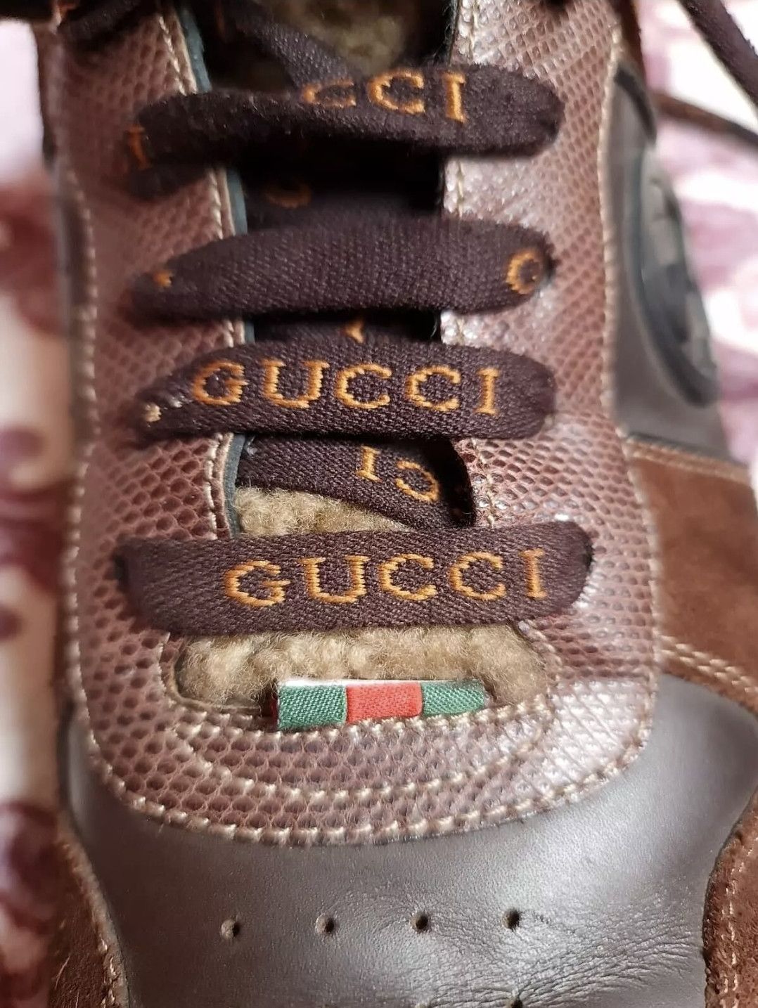 Gucci GUCCI Men Sneakers GG Logo Leather Men Low Top Shoes Sz 8.5 Size US 8.5 / EU 41-42 - 7 Thumbnail