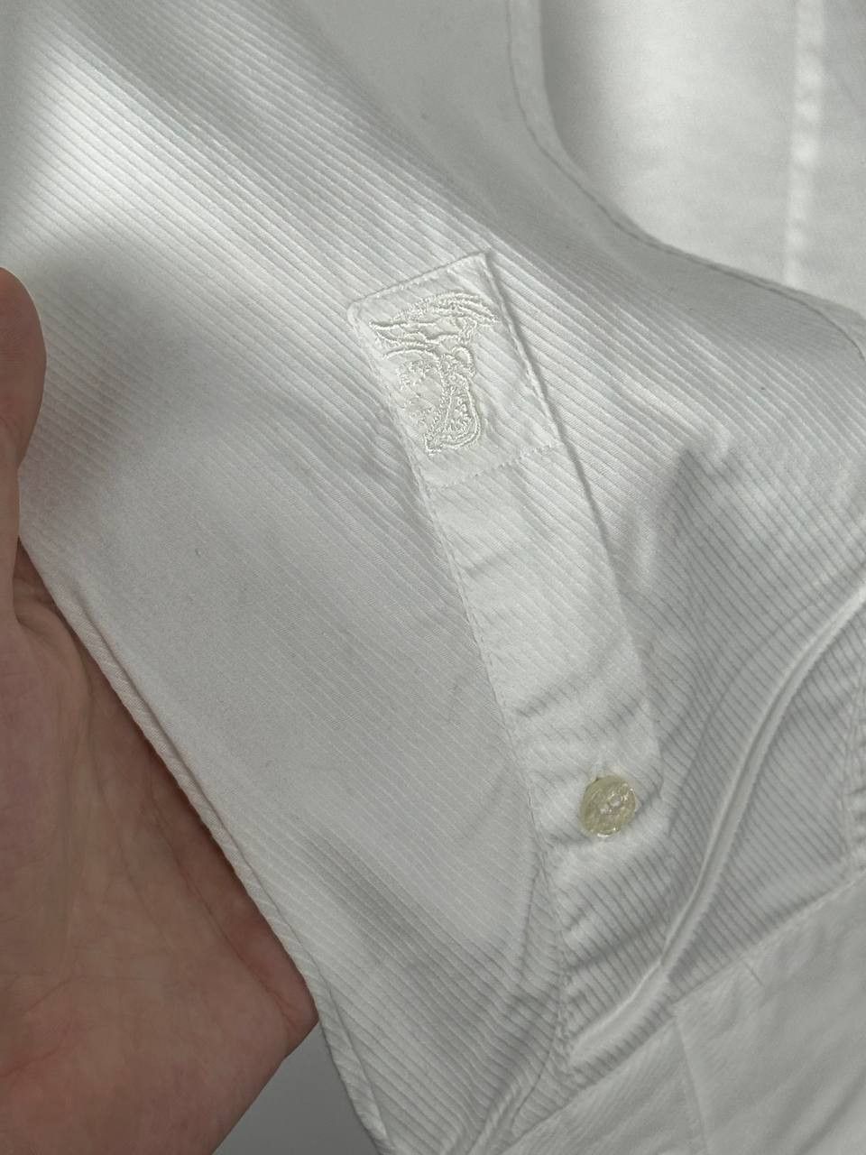 Versace Versace White Luxury Long Sleeve Shirt Size US L / EU 52-54 / 3 - 7 Thumbnail
