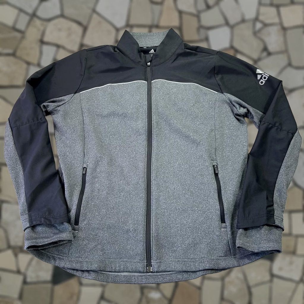 Adidas Adidas Golf Track Jacket Womens XL Gray Black Full Zip Athletic CW6742 Size XL / US 12-14 / IT 48-50 - 1 Thumbnail