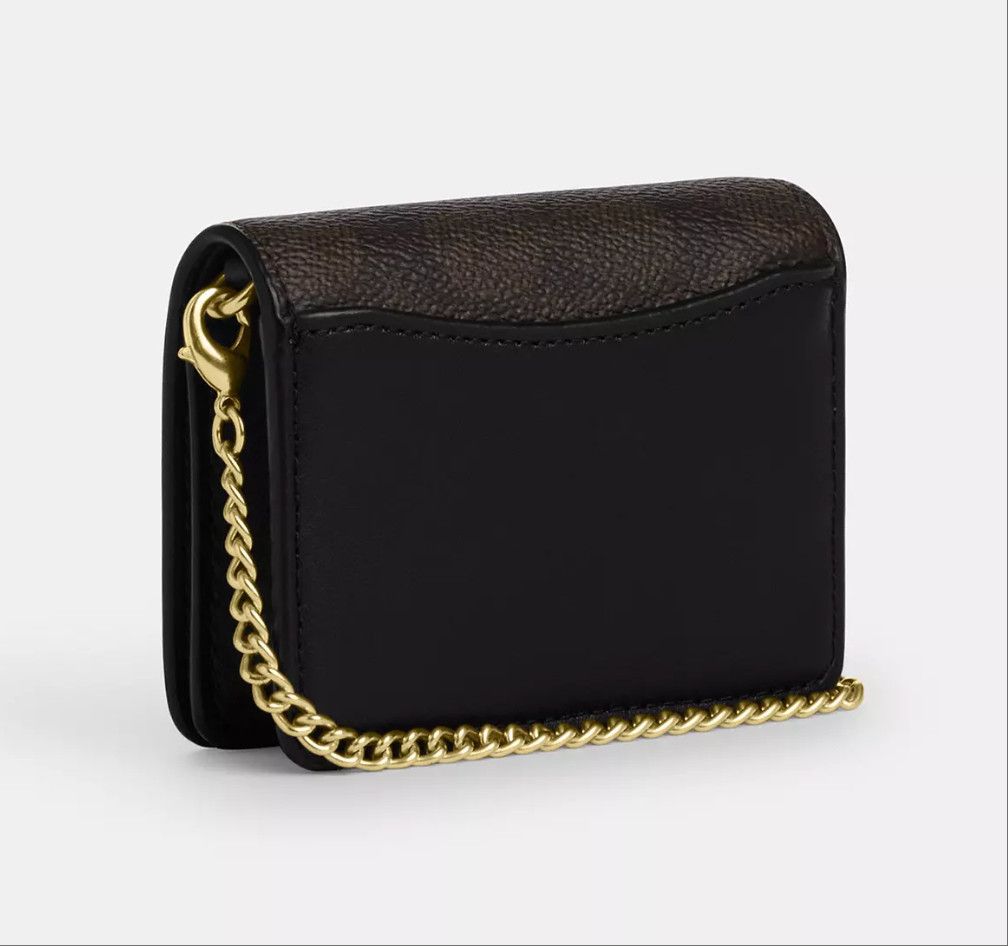 Coach Mini Wallet On A Chain In Signature Canvas CZ278 Size ONE SIZE - 4 Thumbnail