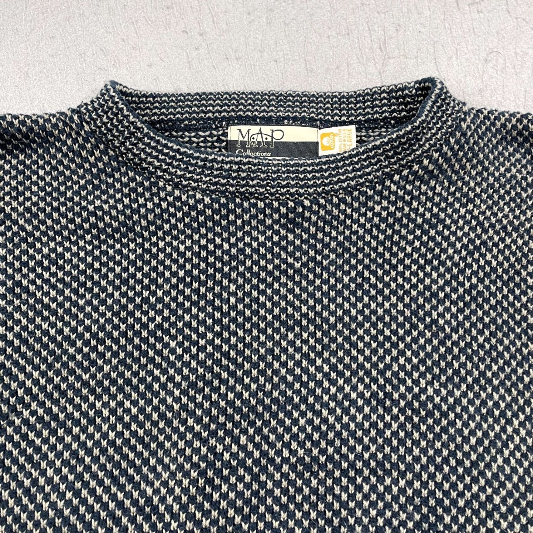 Vintage VINTAGE MAPS Collection Sweater Mens XL Blue Pullover Crewneck 90s Shirt Size US XL / EU 56 / 4 - 2 Thumbnail