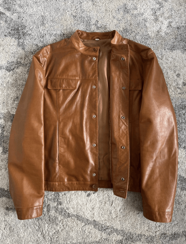 Miu Miu Miu Miu Jacket Coat Leather 1999 Coat Red Tab Nylon EX0016 Size US L / EU 52-54 / 3 - 8 Thumbnail