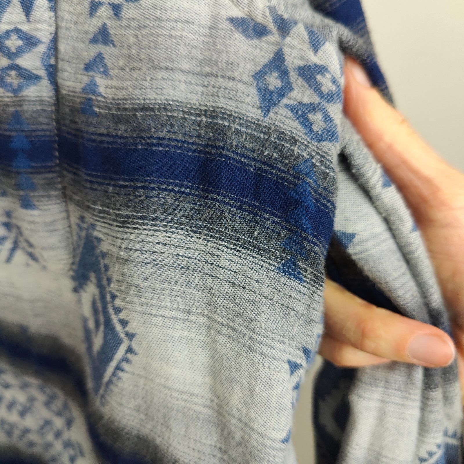 Lucky Brand Lucky Brand Flannel Shirt Mens Medium Blue Southwestern Size US M / EU 48-50 / 2 - 3 Thumbnail