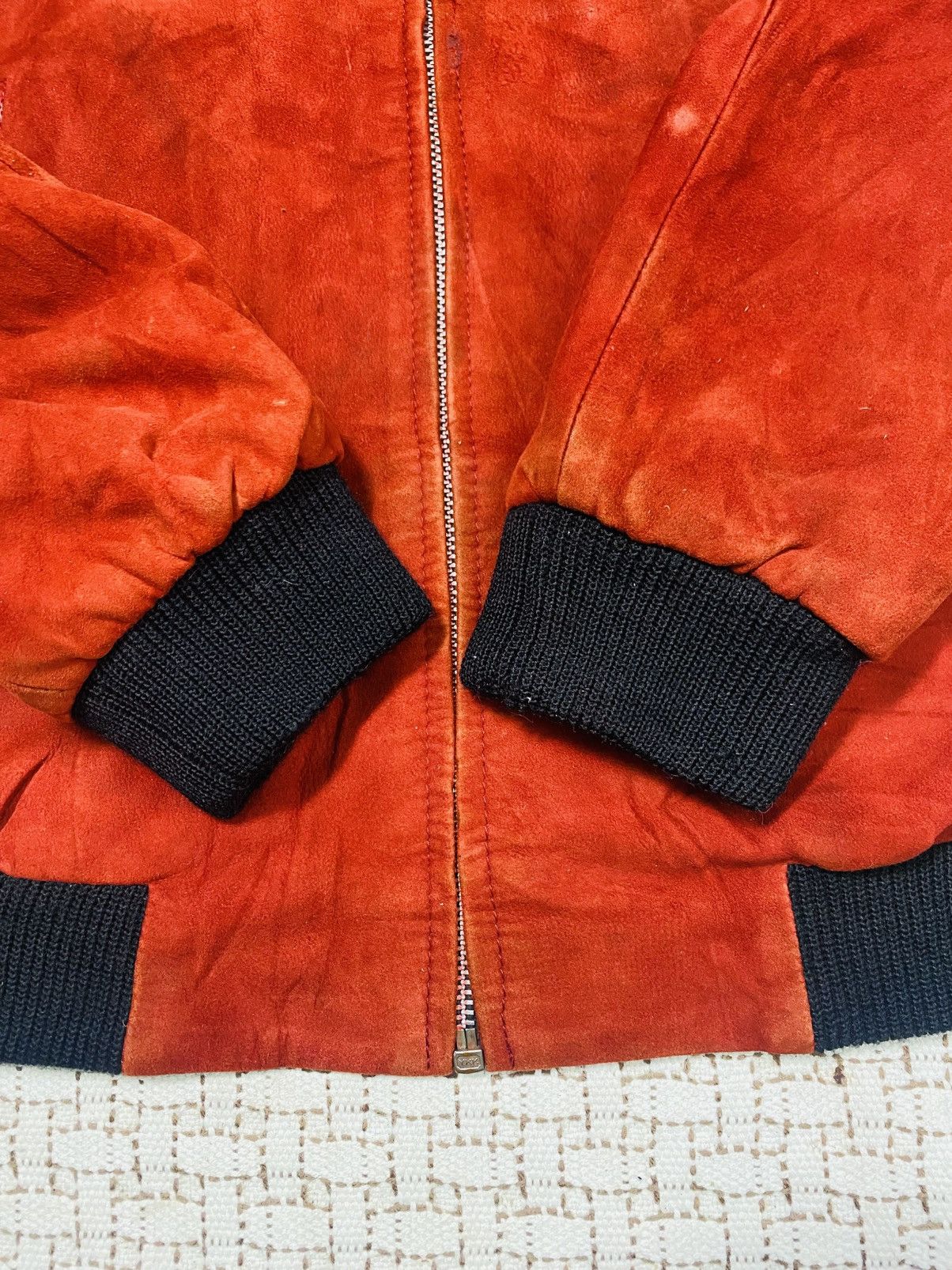 Japanese Brand Vintage 90s Distressed Suede Leather Zipper Jacket Size US M / EU 48-50 / 2 - 9 Thumbnail