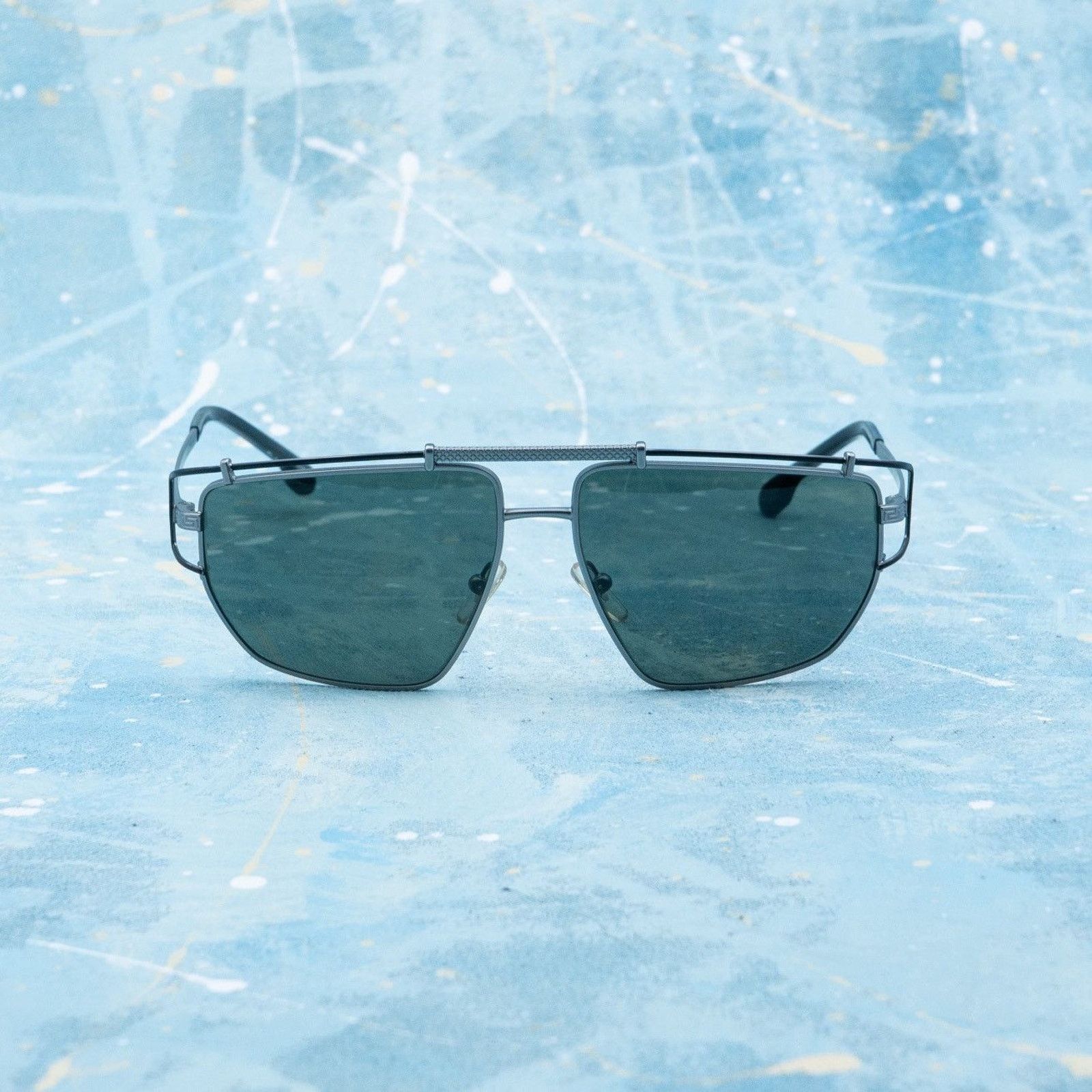 Versace Versace monogram greca logo silver aviator pilot sunglasses Size ONE SIZE - 2 Thumbnail