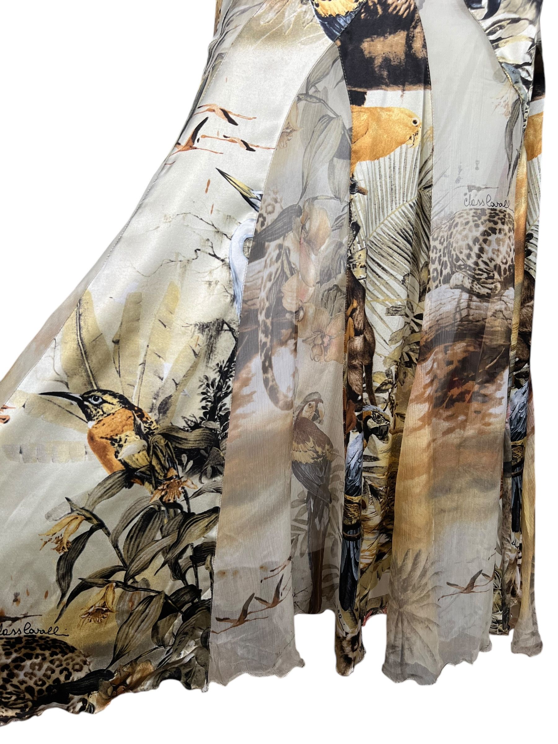 Roberto Cavalli Roberto Cavalli Jungle Print Halter Gown Size L / US 10 / IT 46 - 7 Thumbnail