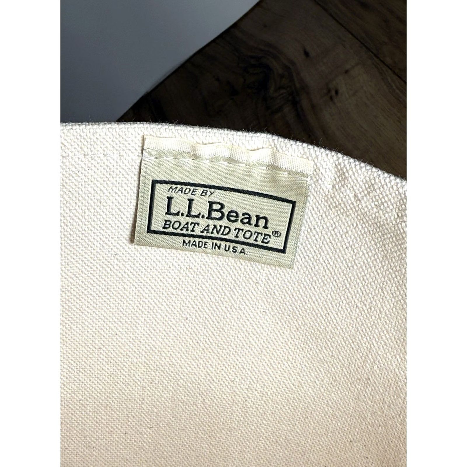 Vintage VINTAGE LL BEAN Boat And Tote Bag Tote Unisex Adults Monogram Tommy Embroidered Black Canvas Almond Small Large Size ONE SIZE - 5 Thumbnail