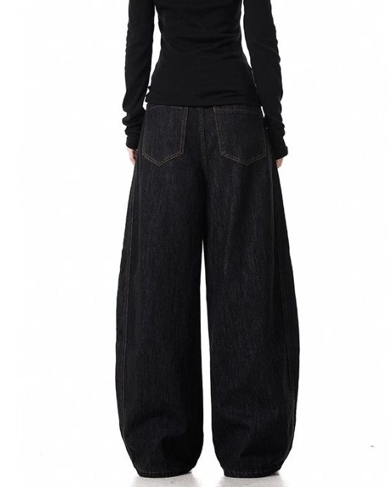 Jean American retro wide-leg men's loose straight scimitar jeans Size US 32 / EU 48 - 4 Thumbnail