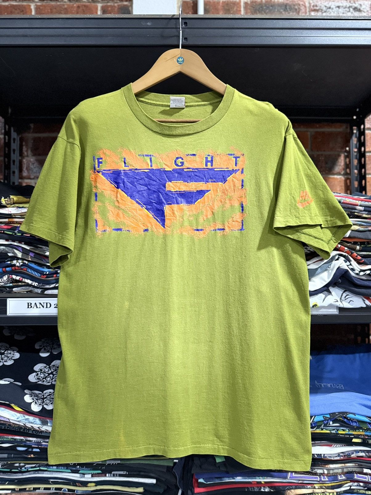 Nike × Vintage Vintage 80s Nike Flight Faded Tee Size US XL / EU 56 / 4 - 1 Thumbnail