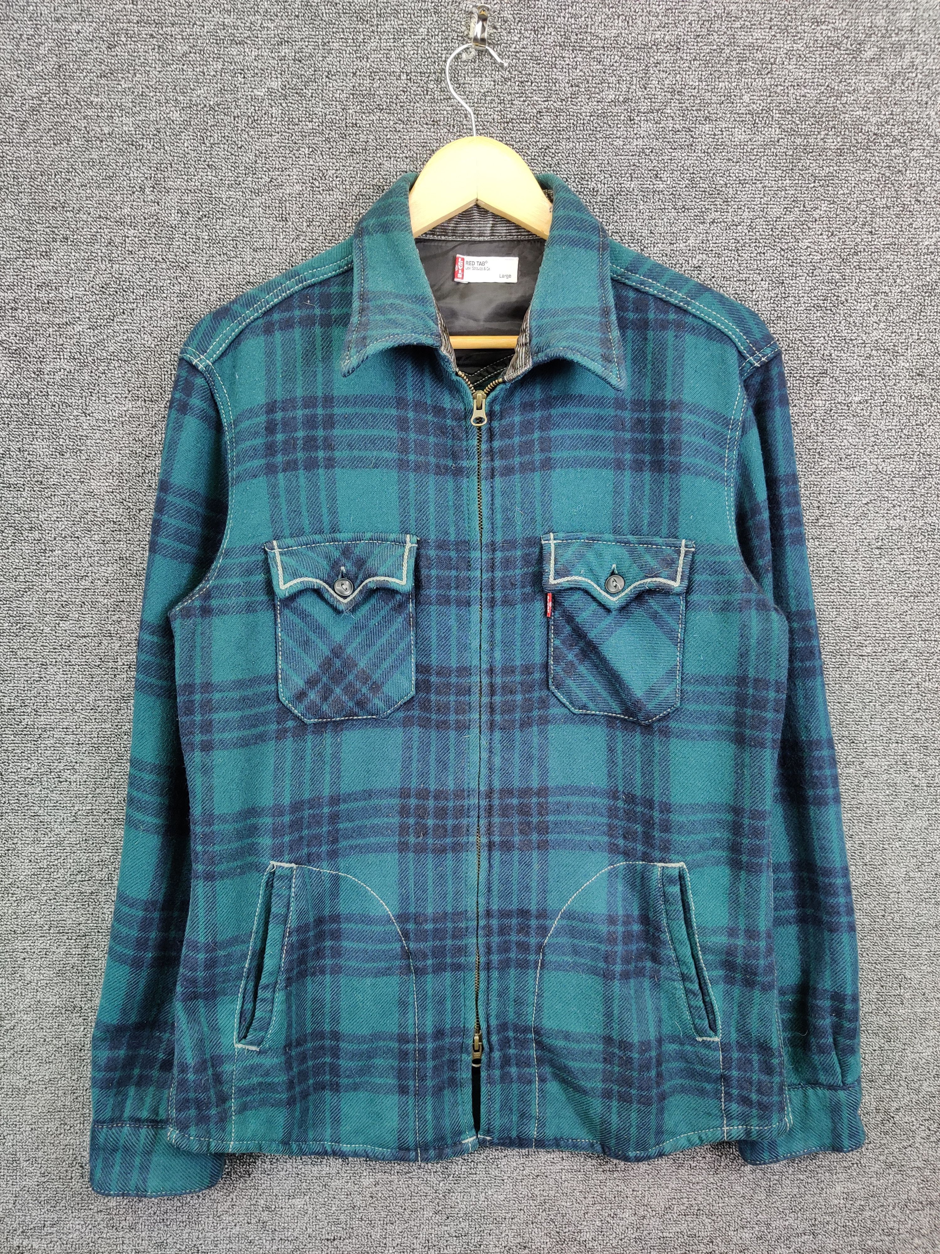 Levi's Vintage Clothing Vintage Levi's Red Tab Stripe Flannel Shirt Size US L / EU 52-54 / 3 - 1 Thumbnail
