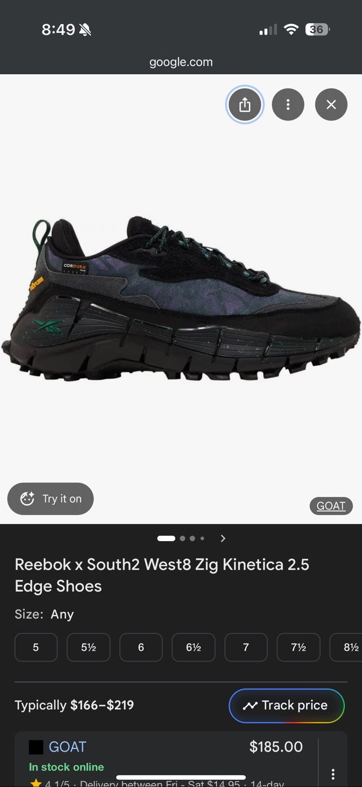 South2 West8 Reebok x South2 West8 Zig Kinetica 2.5 Edge Shoes Size US 6 / EU 39 - 6 Thumbnail