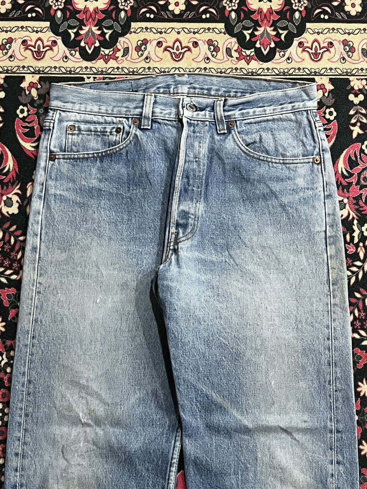 Levi's Vintage Y2K Levi’s 501 Blue Washed Straight Leg Jeans Size US 33 - 4 Thumbnail