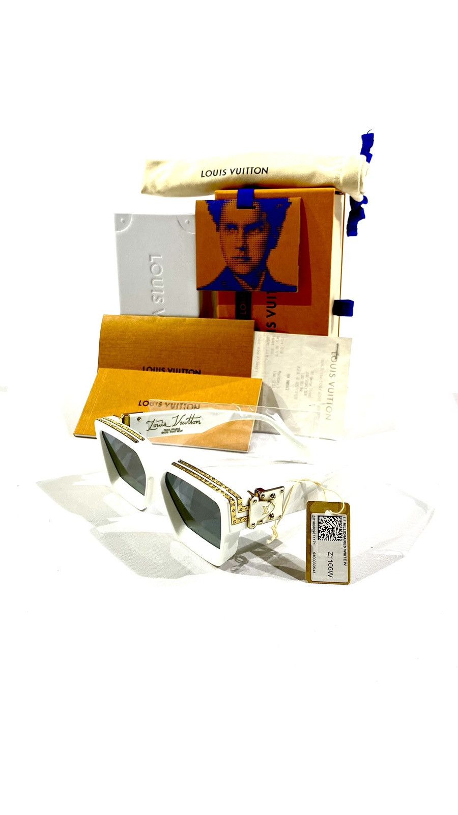 Louis Vuitton Louis Vuitton white Millionaire Sunglasses W by Virgil Abloh Size ONE SIZE - 1 Thumbnail