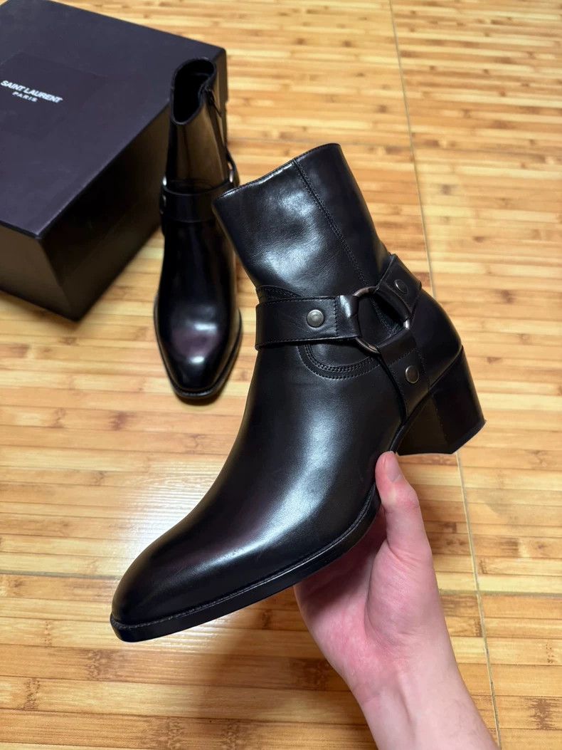 Yves Saint Laurent Saint Laurent 16 FW 6 cm Hoop Chelsea Boots 2502-Nextarrow Size US 7 / EU 40 - 1 Thumbnail