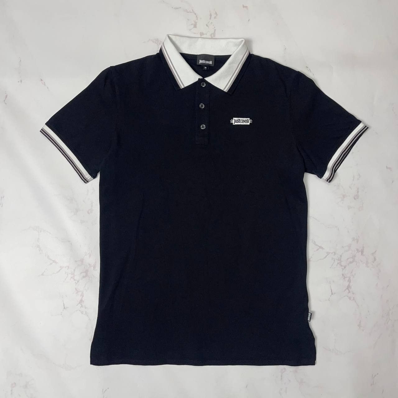Just Cavalli Just Cavalli Polo Shirt Size M Mens Slim Fit Black Cotton Size US M / EU 48-50 / 2 - 1 Thumbnail